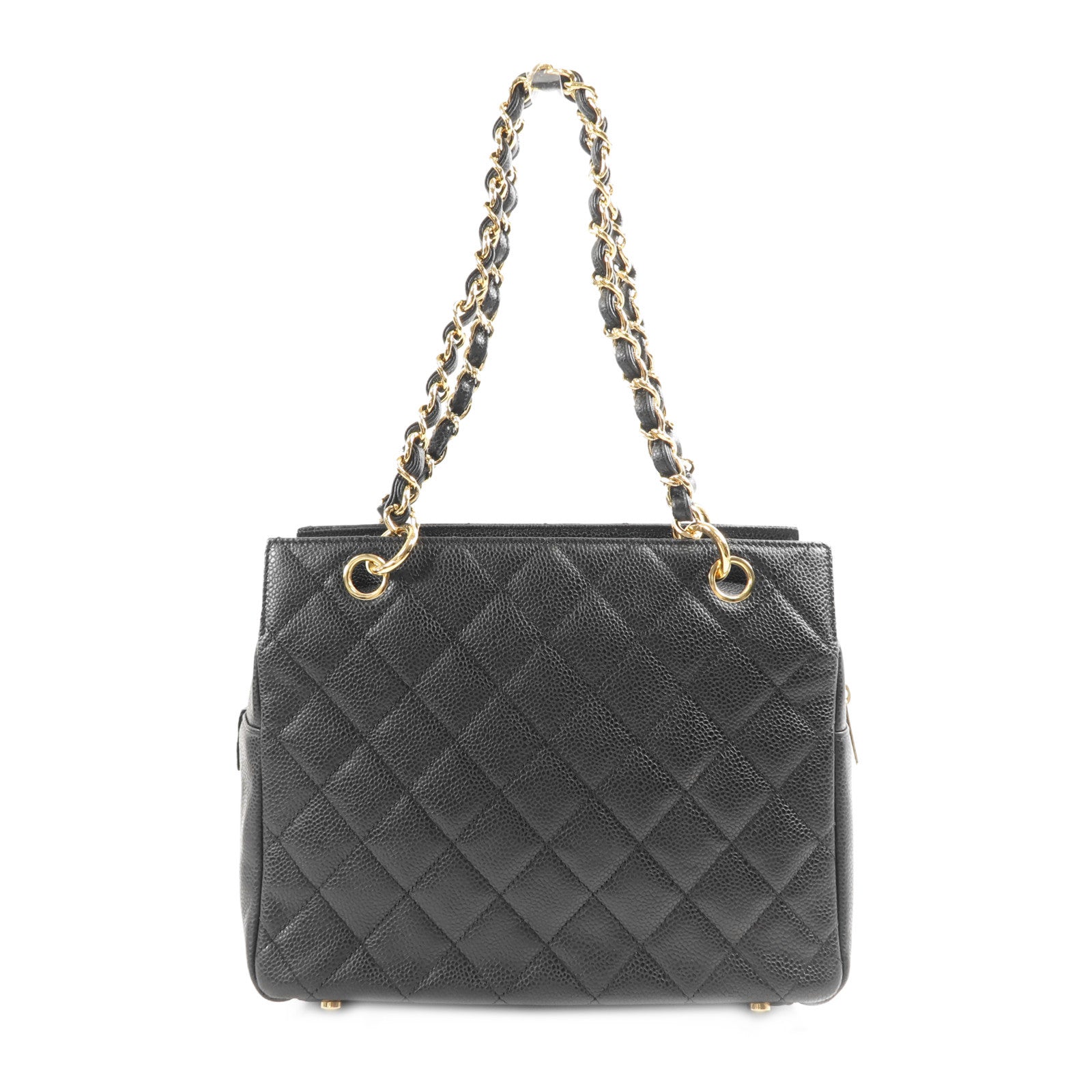 CHANEL 牛皮皮革Shoulder Bag金扣鏈帶肩背袋