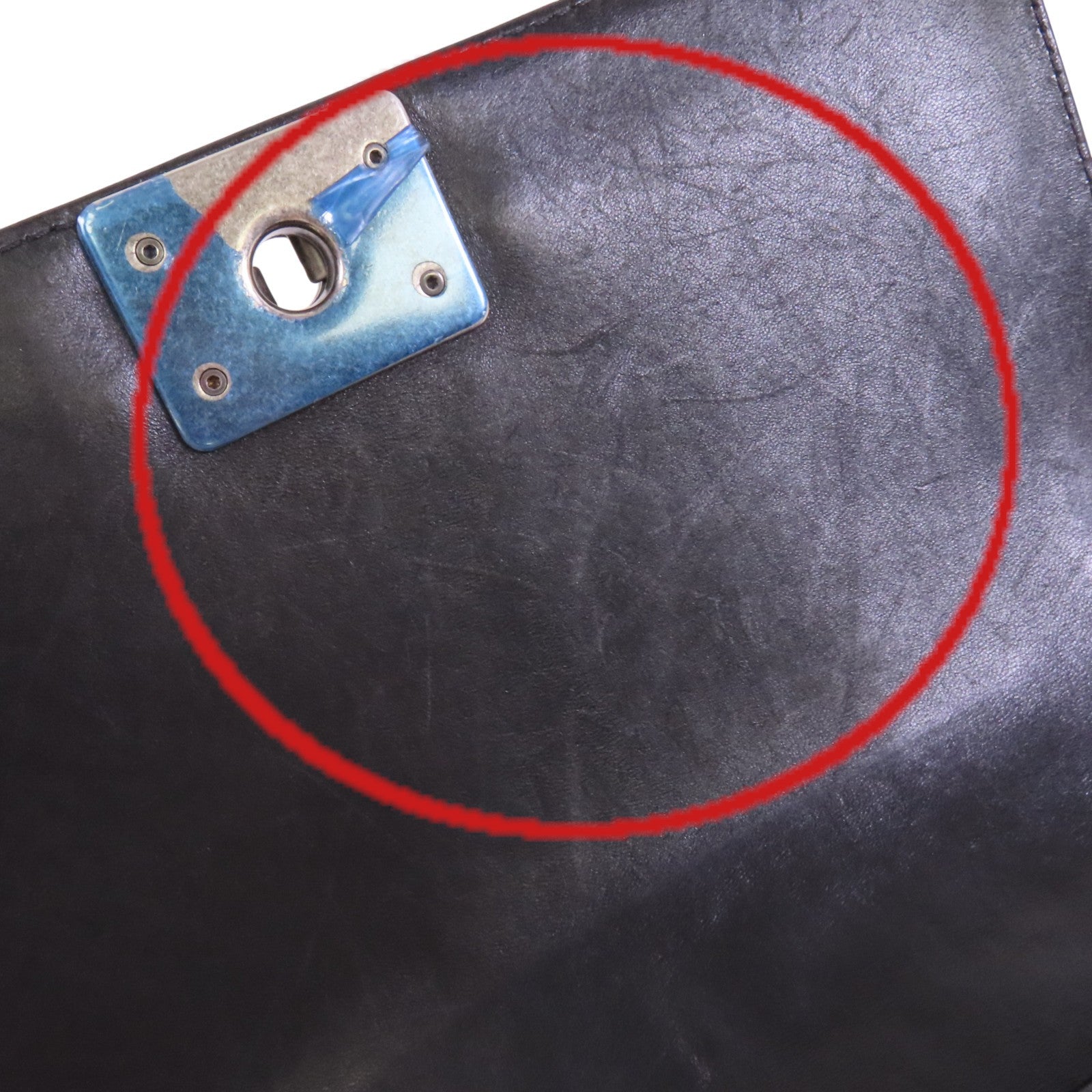 CHANEL 【激減優惠】羊皮皮革Boy Chanel銀扣鏈帶肩背袋