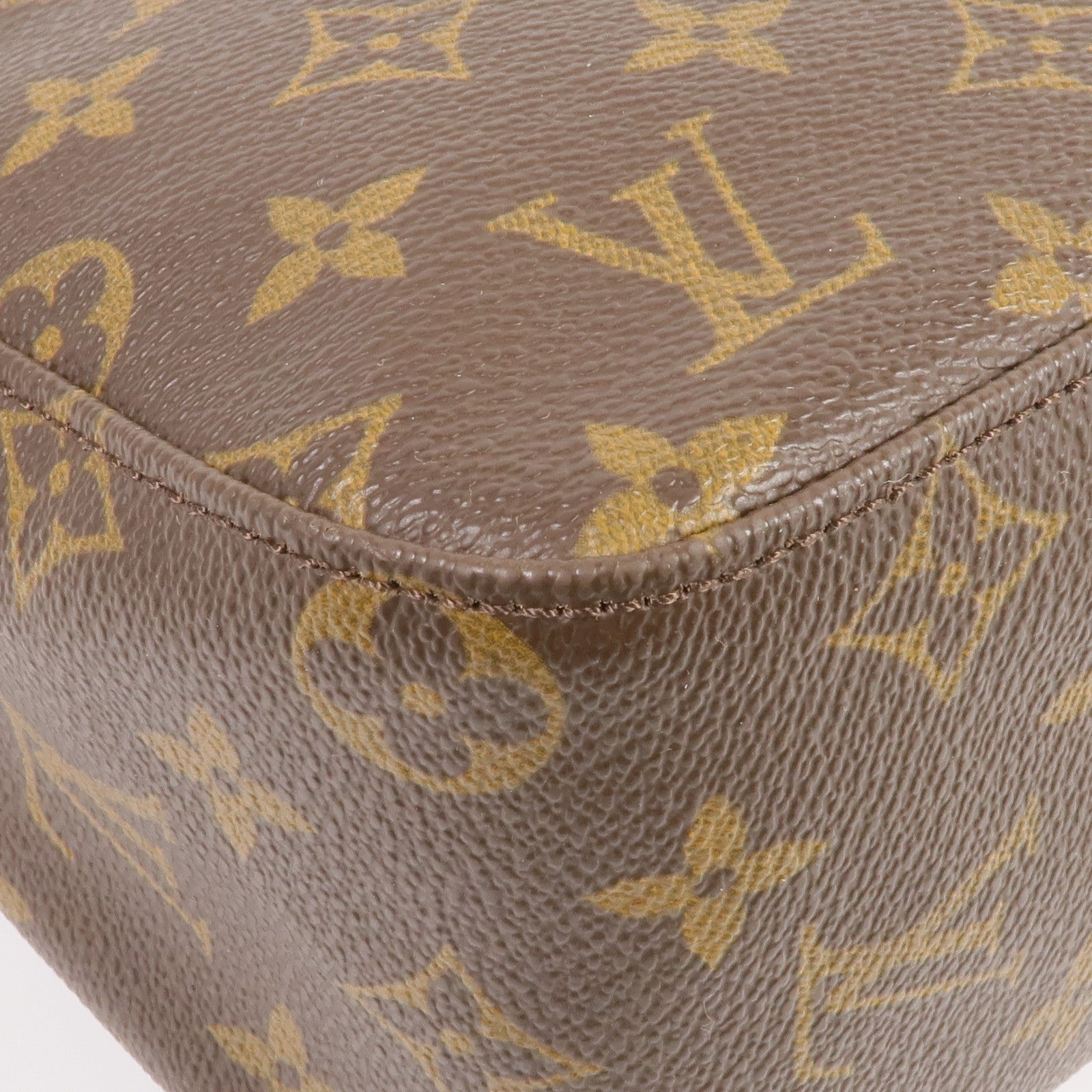 LOUIS VUITTON Monogram Looping MM金扣肩背袋棕色