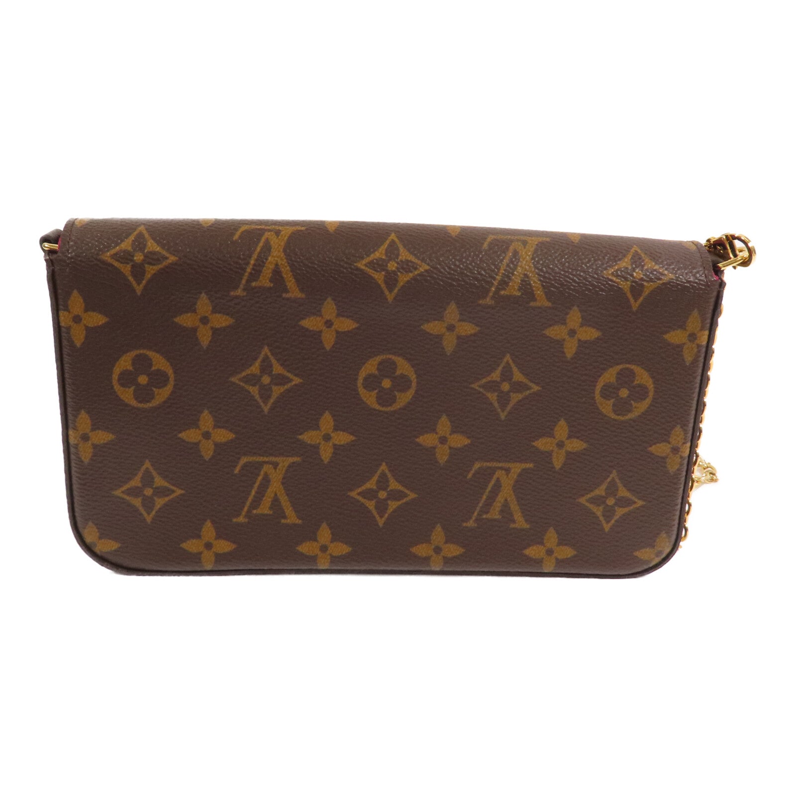LOUIS VUITTON Monogram Felicie Pochette金扣鏈帶肩背袋