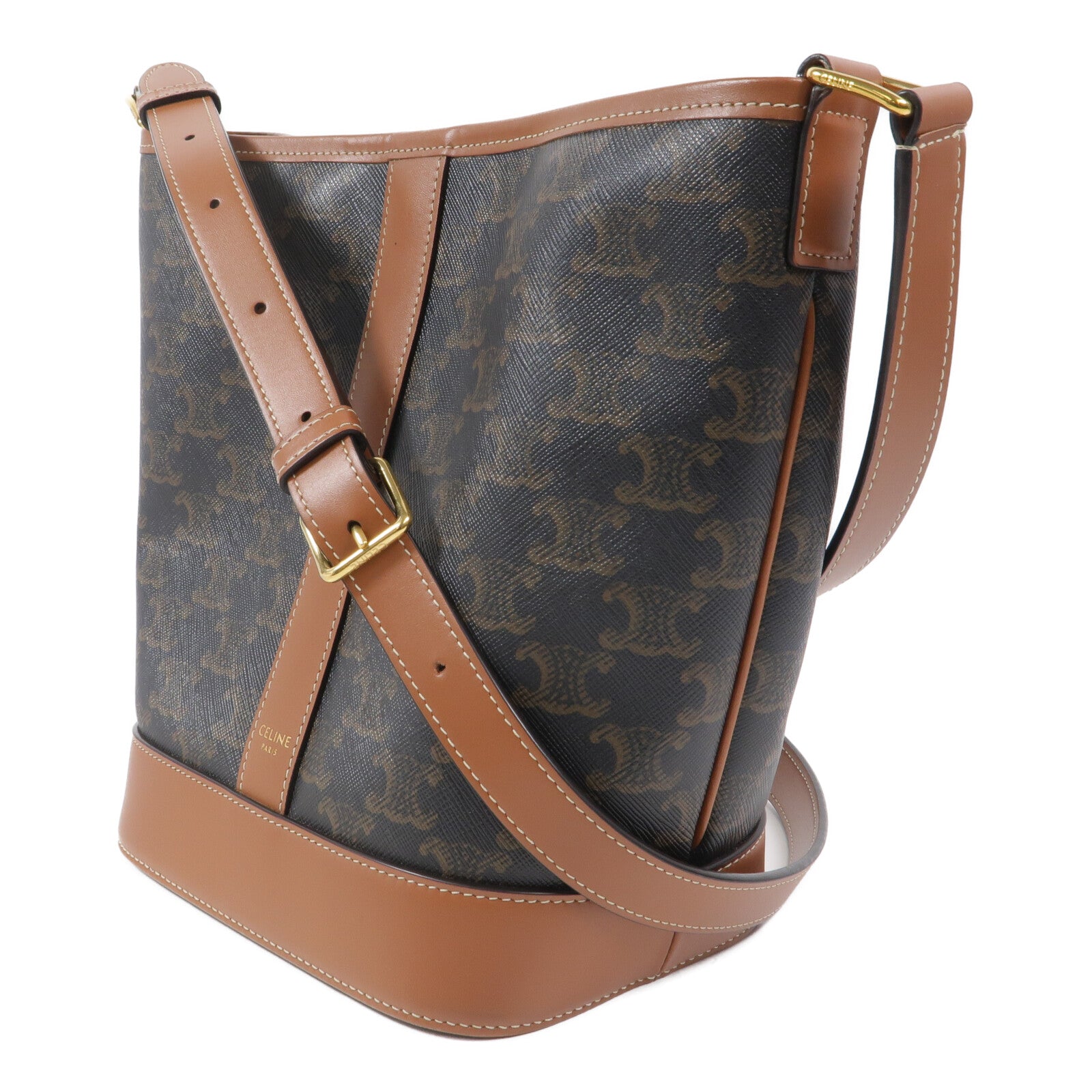 CELINE 塗層帆布Thomphe Small Bucket肩背袋