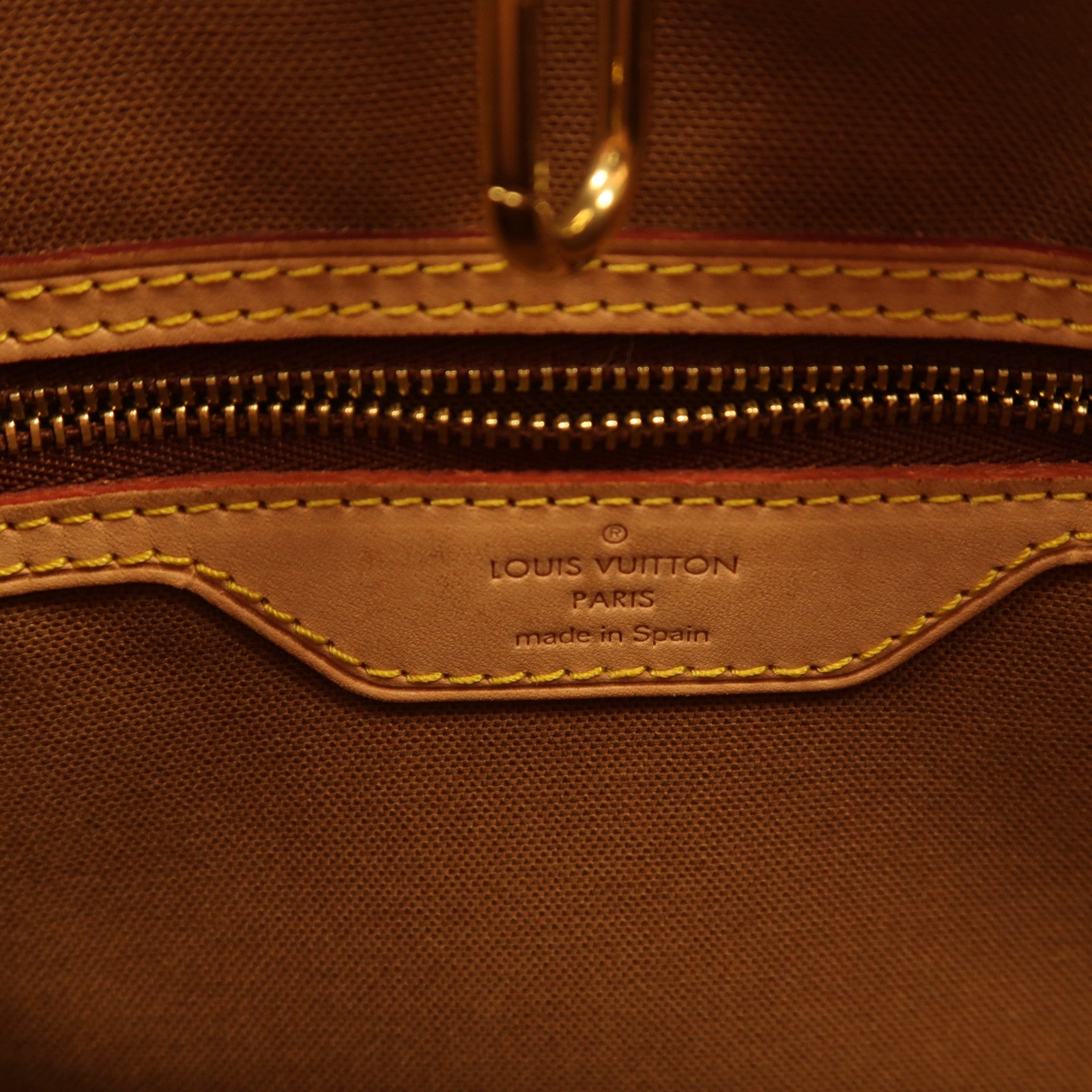 LOUIS VUITTON Monogram Batignolles Horizontal金扣肩背袋棕色