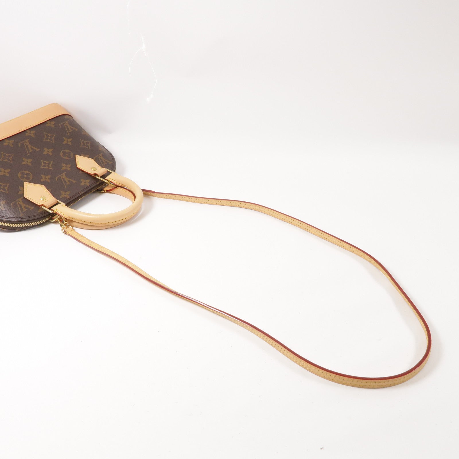 LOUIS VUITTON Monogram Alma BB金扣手挽肩背兩用袋啡色