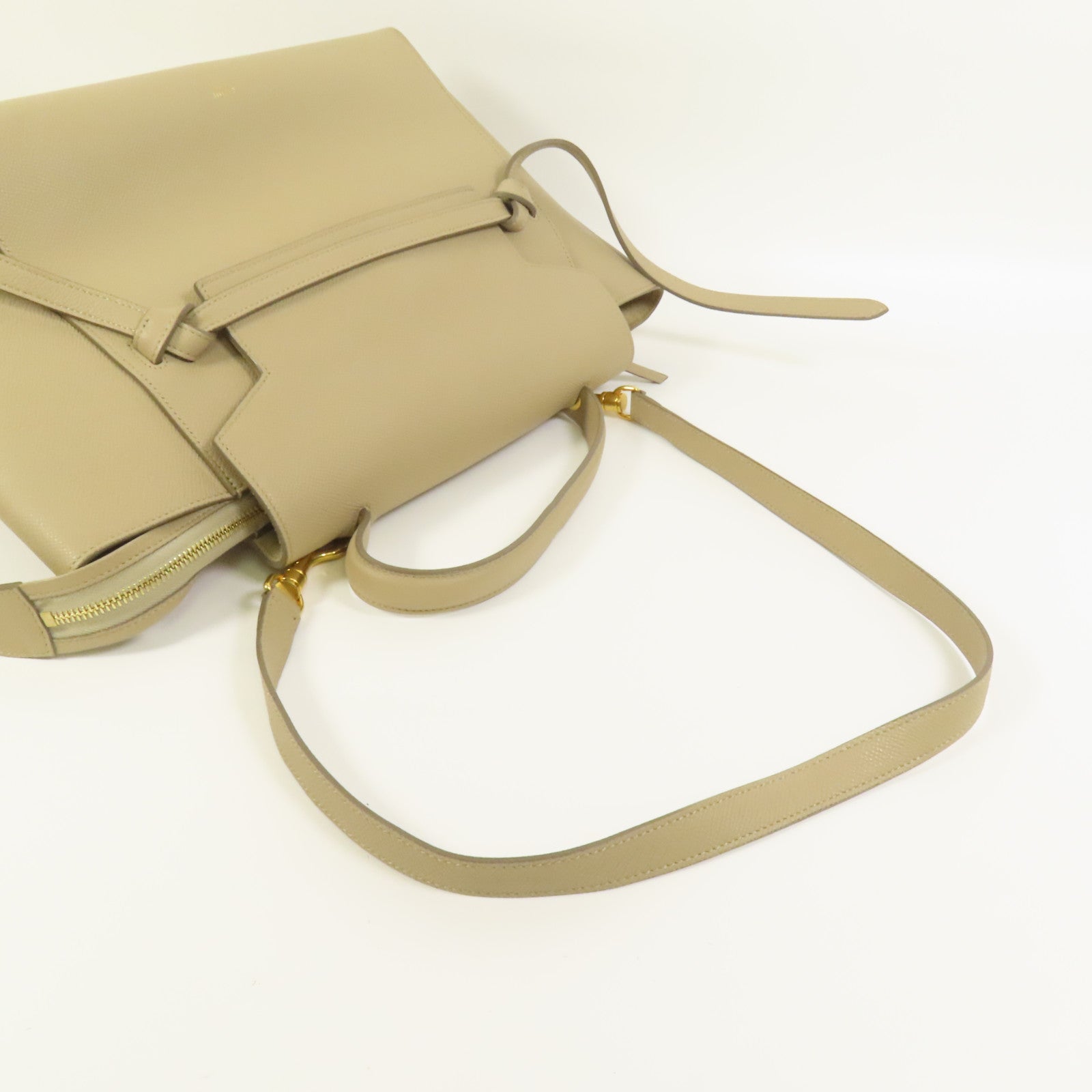 CELINE 牛皮皮革Mini Belt Bag金扣手挽肩背兩用袋