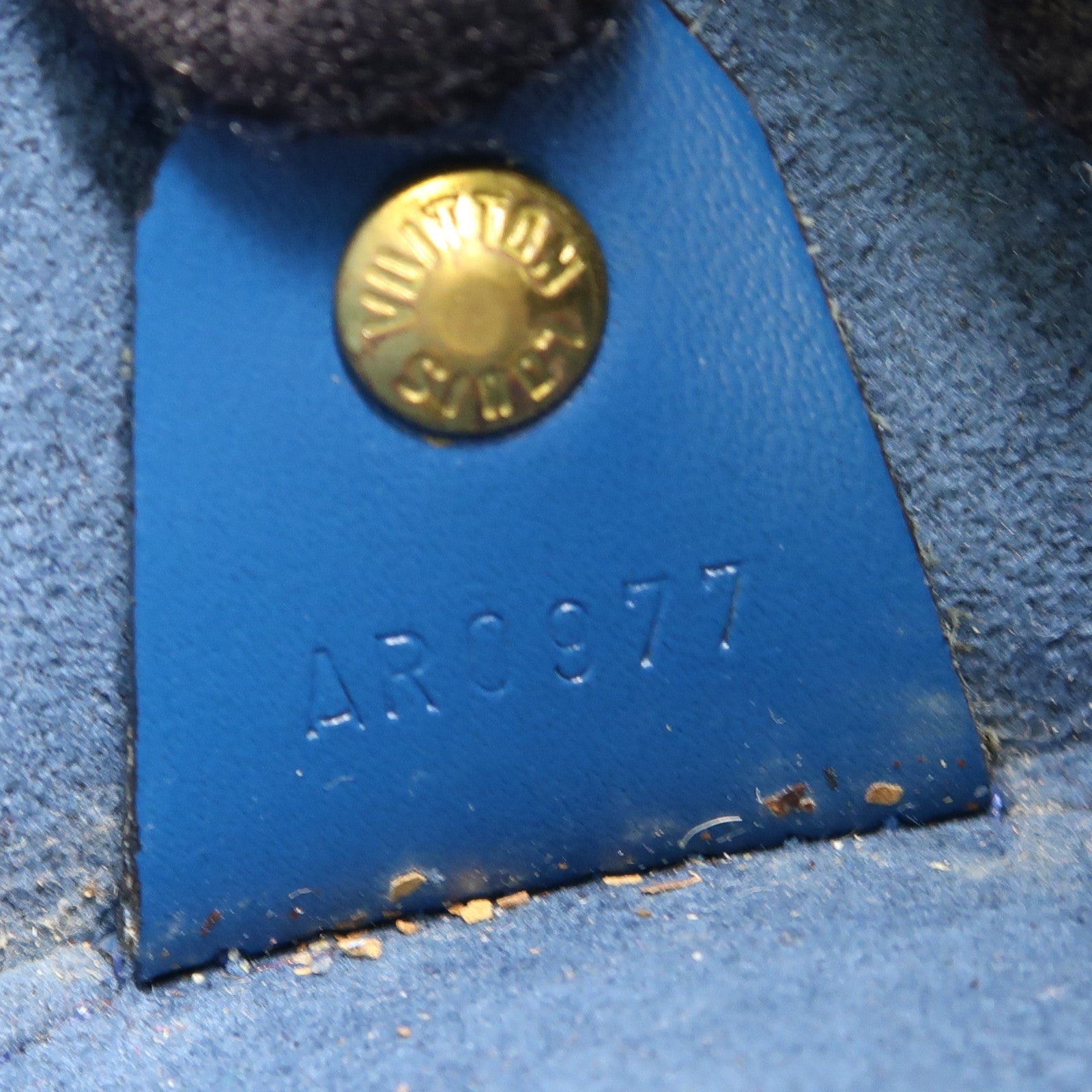 LOUIS VUITTON Epi Soufflot手挽袋藍色