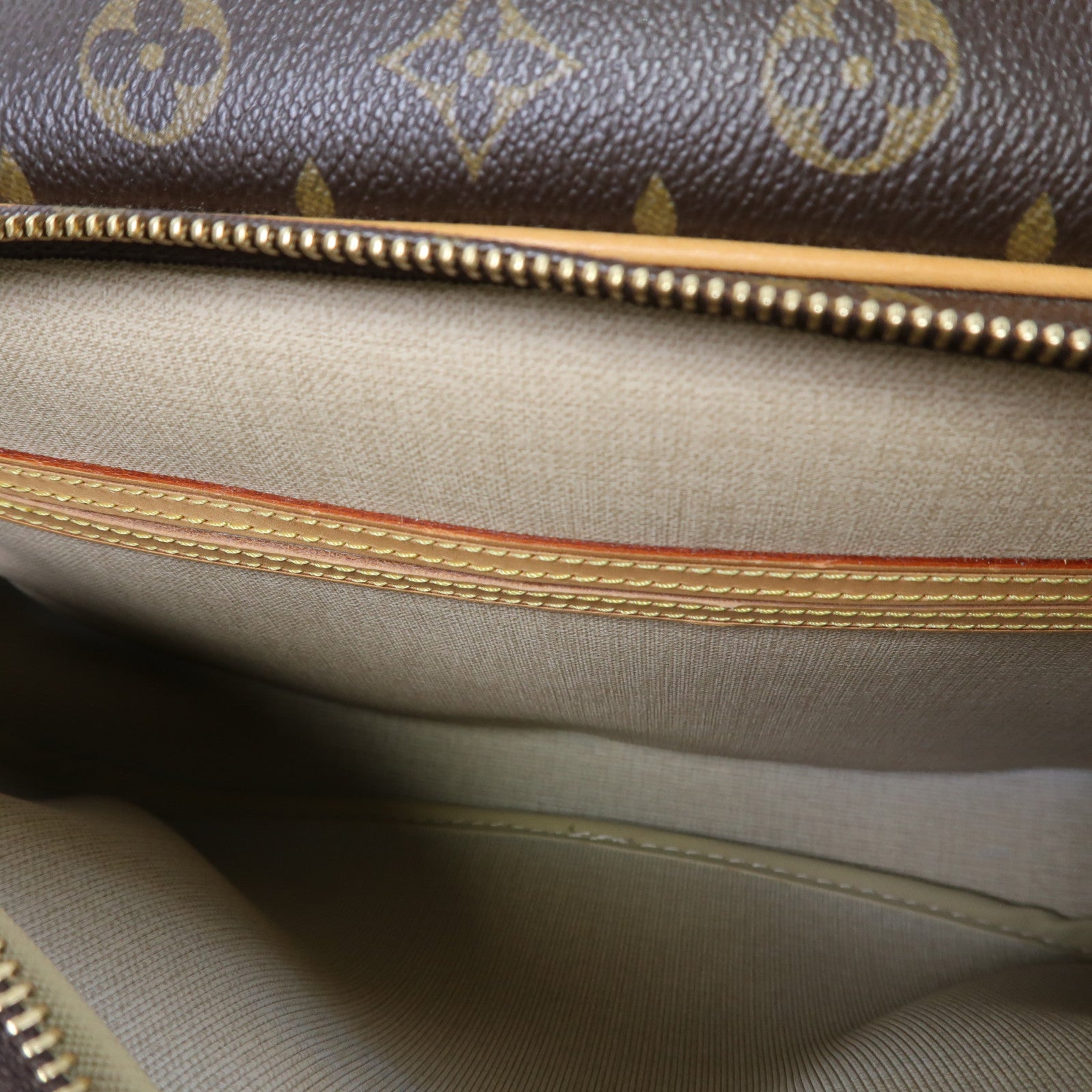 LOUIS VUITTON Monogram Reporter PM金扣肩背袋啡色