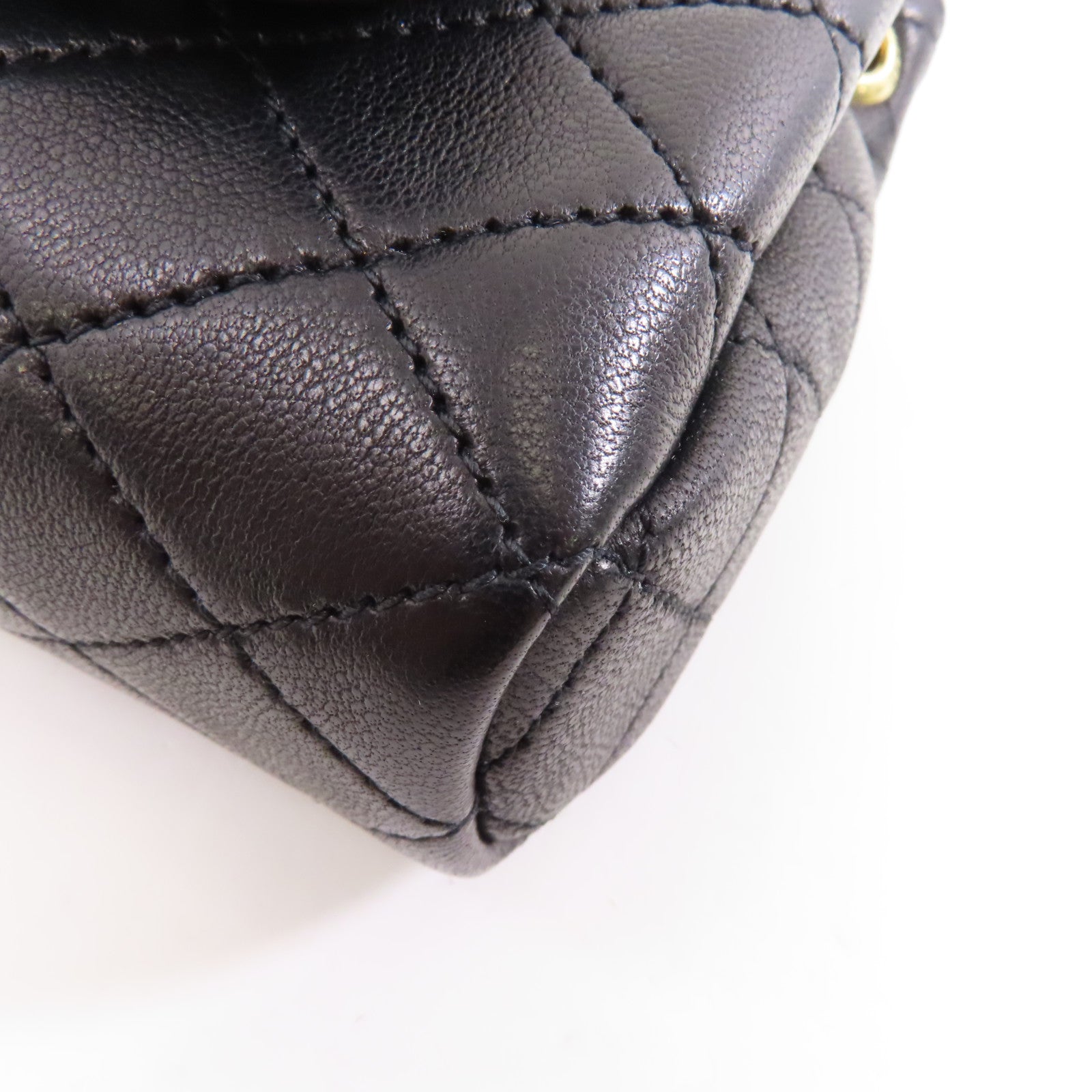 SAINT LAURENT 羊皮皮革Mini Nolita Bag金扣鏈帶肩背袋黑色