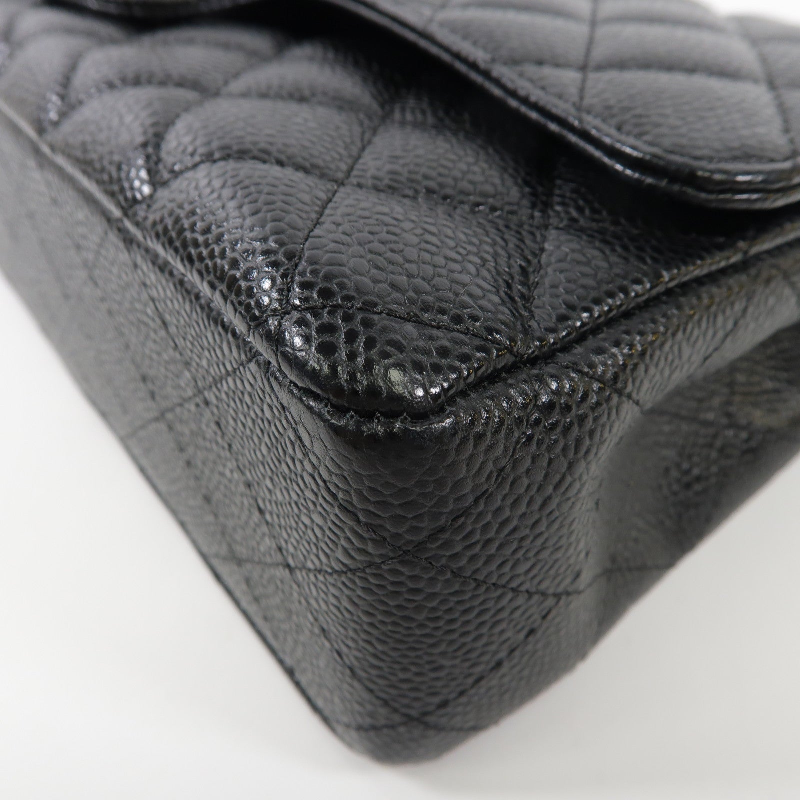 CHANEL CC SHW Classic 25 Chain Shoulder Bag Calfskin Leather Black