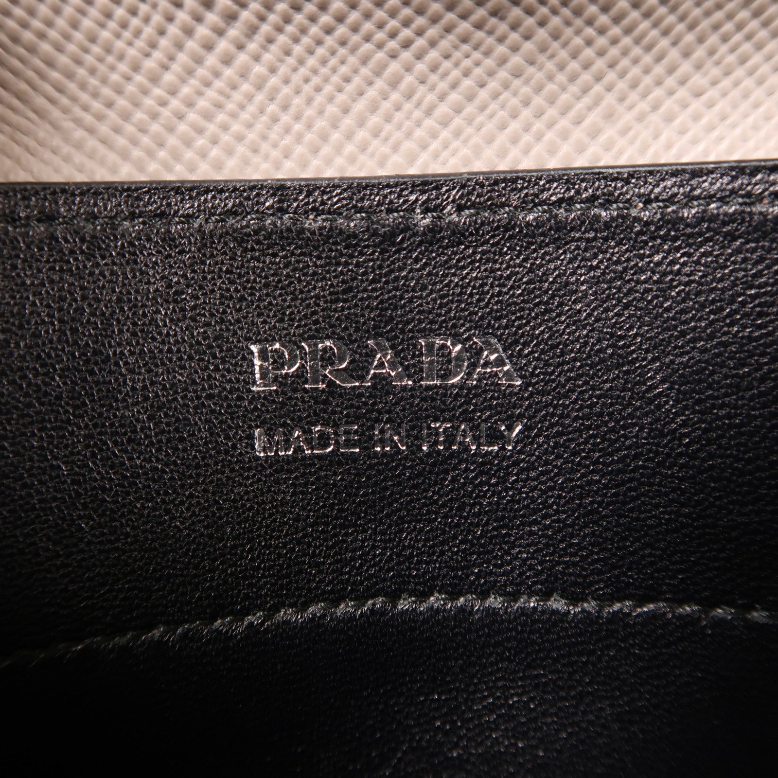 PRADA 牛皮皮革Shoulder Tote銀扣手挽肩背兩用袋