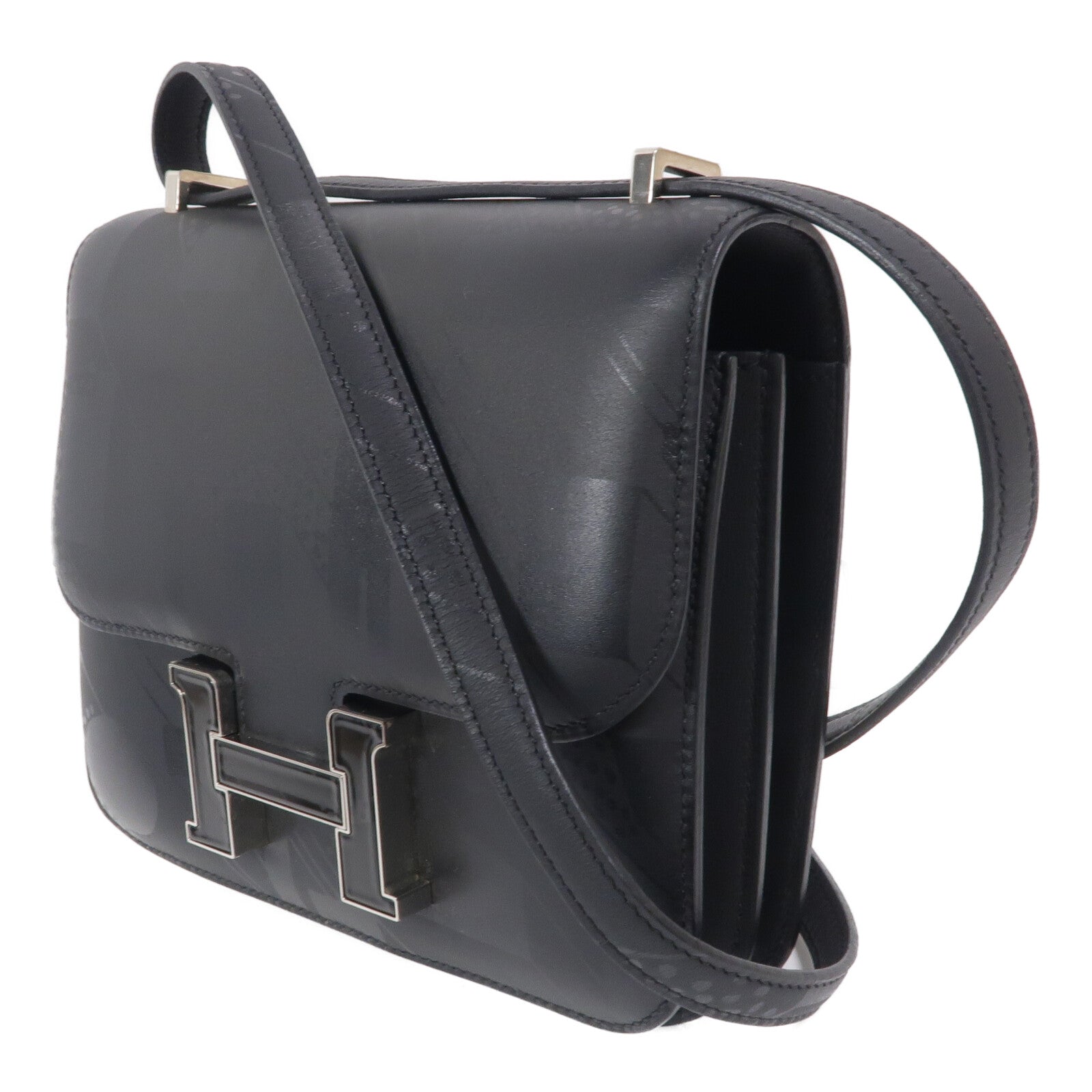 HERMES Sombrero皮革Constance Mini On A Summer Night肩背袋Noir
