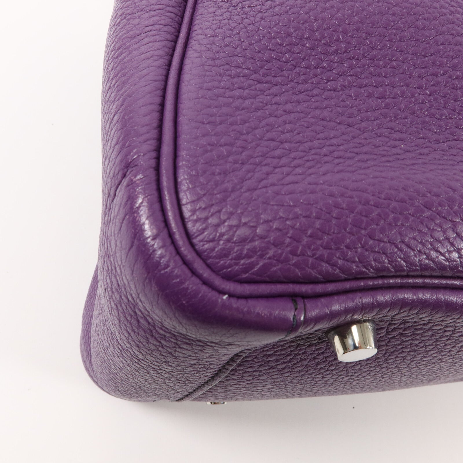 HERMES Clemence皮革Lindy 30手挽肩背兩用袋Ultraviolet/Bleu Obs