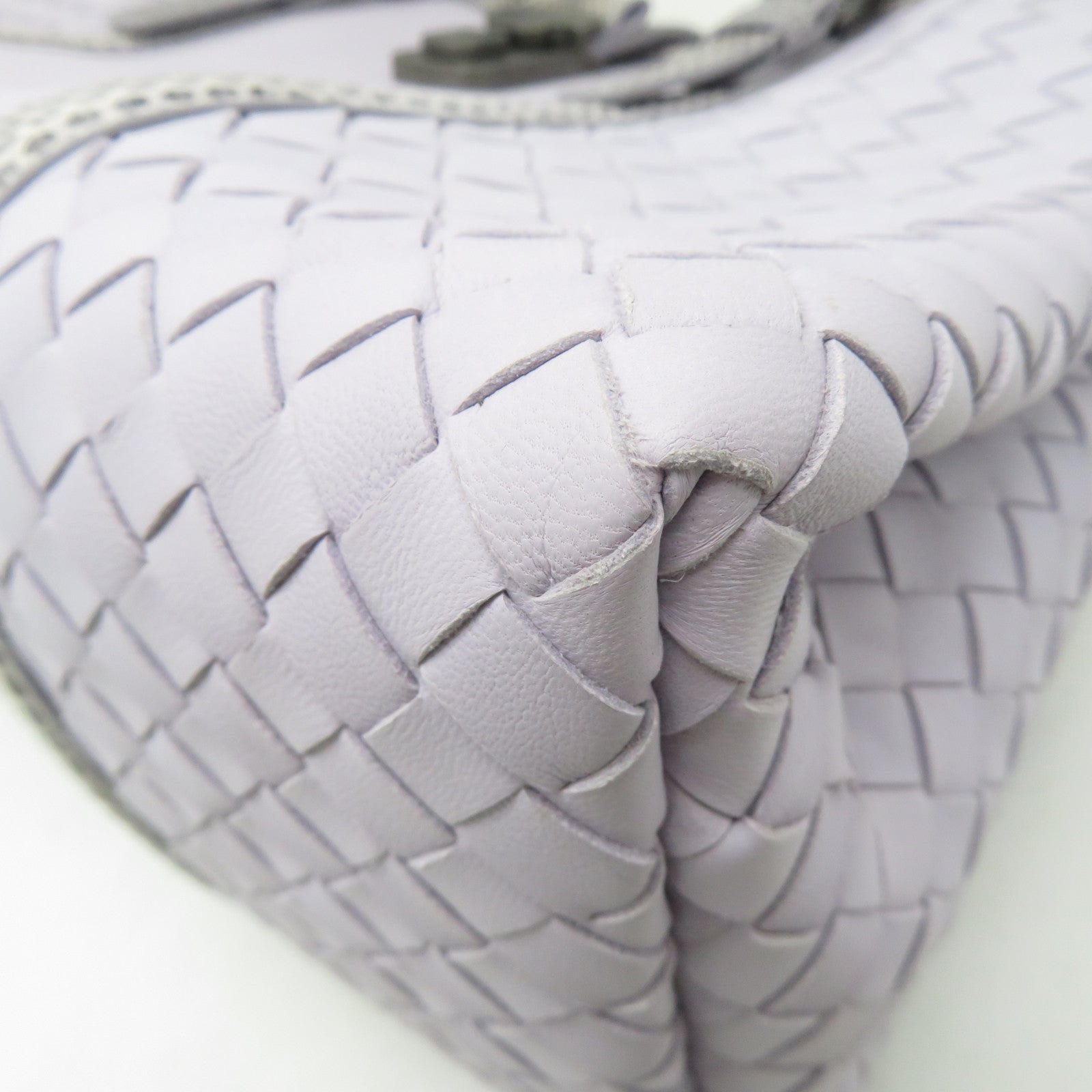 BOTTEGA VENETA 【激減優惠】織紋皮革/蛇皮皮革2 Way Shoulder手挽肩背兩用袋紫色