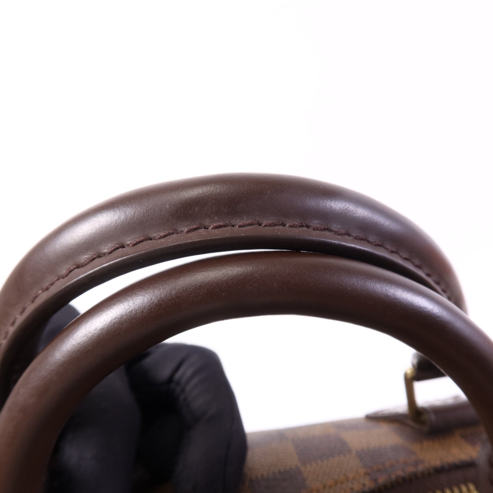 LOUIS VUITTON Damier Speedy 30金扣手挽袋