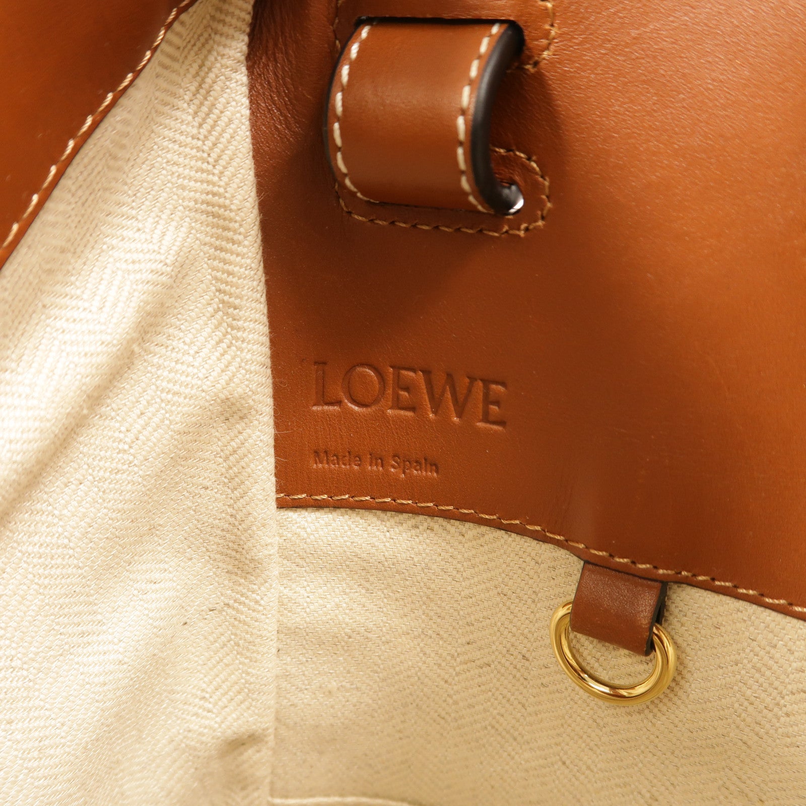 LOEWE 牛皮皮革Hammock Medium手挽肩背兩用袋