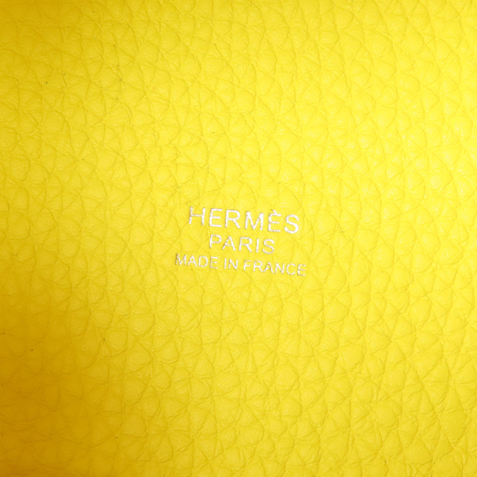 HERMES Clemence皮革Picotin PM銀扣手挽袋Lime