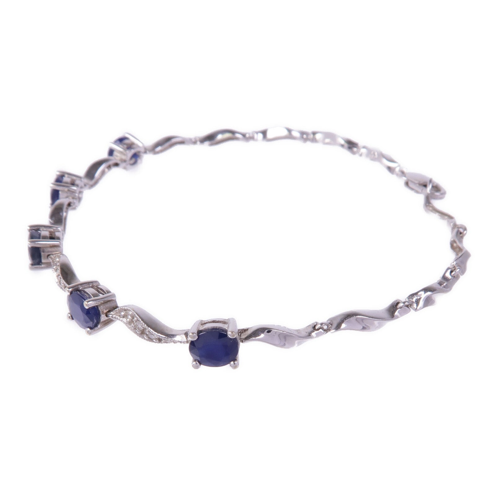 JEWELRY 18K白金Sapphire Diamond Bracelet藍寶石/鑽石手鏈