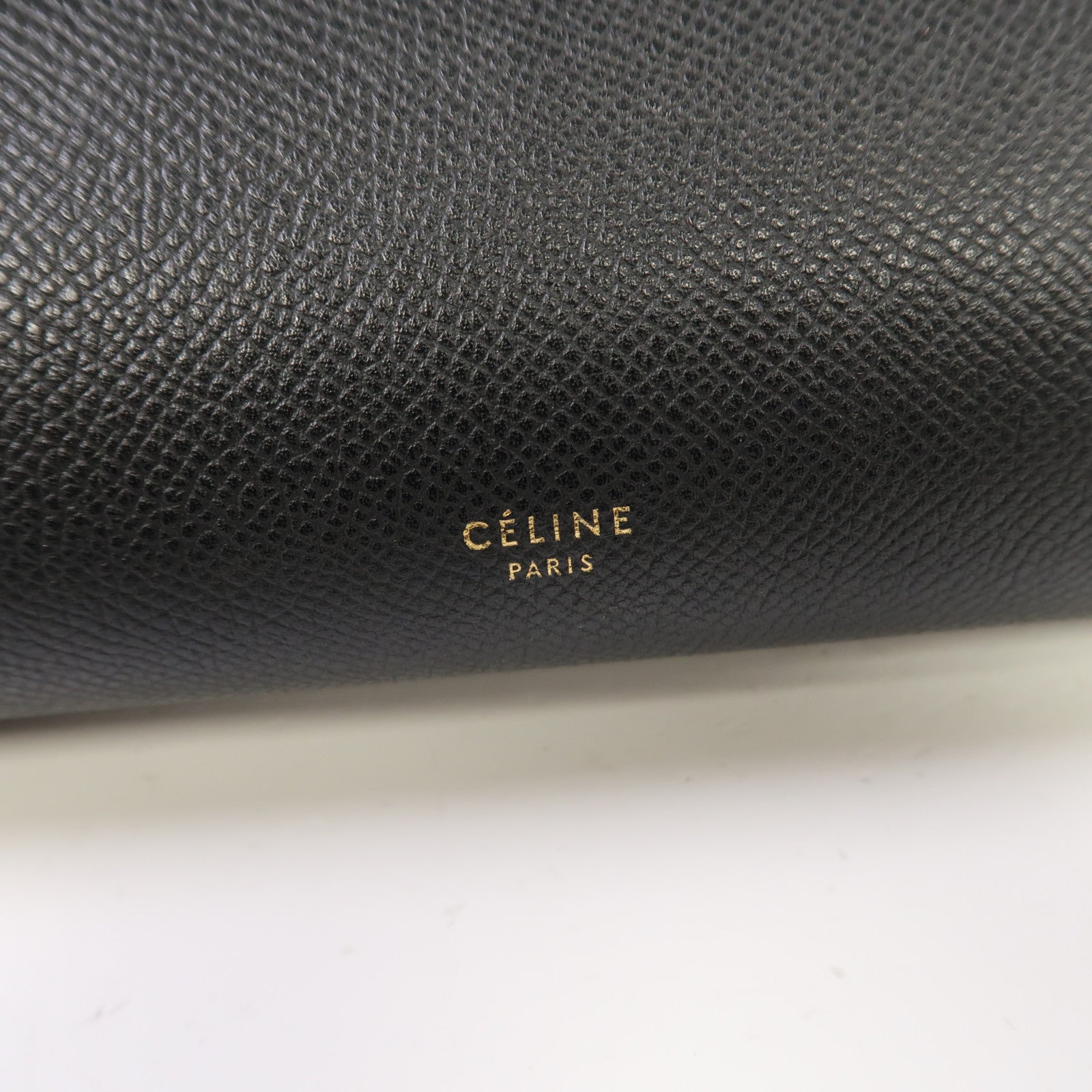 CELINE 牛皮皮革Belt Bag金扣手挽肩背兩用袋黑色