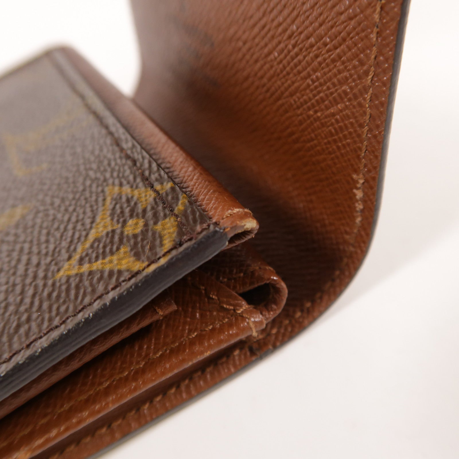LOUIS VUITTON Monogram Porte Monnaie Plat金扣零錢包