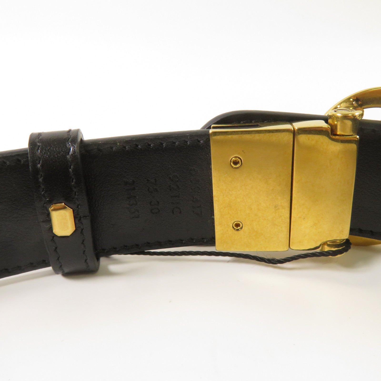 GUCCI 【激減優惠】塗層帆布/皮革GG Marmont Belt皮帶啡色/黑色