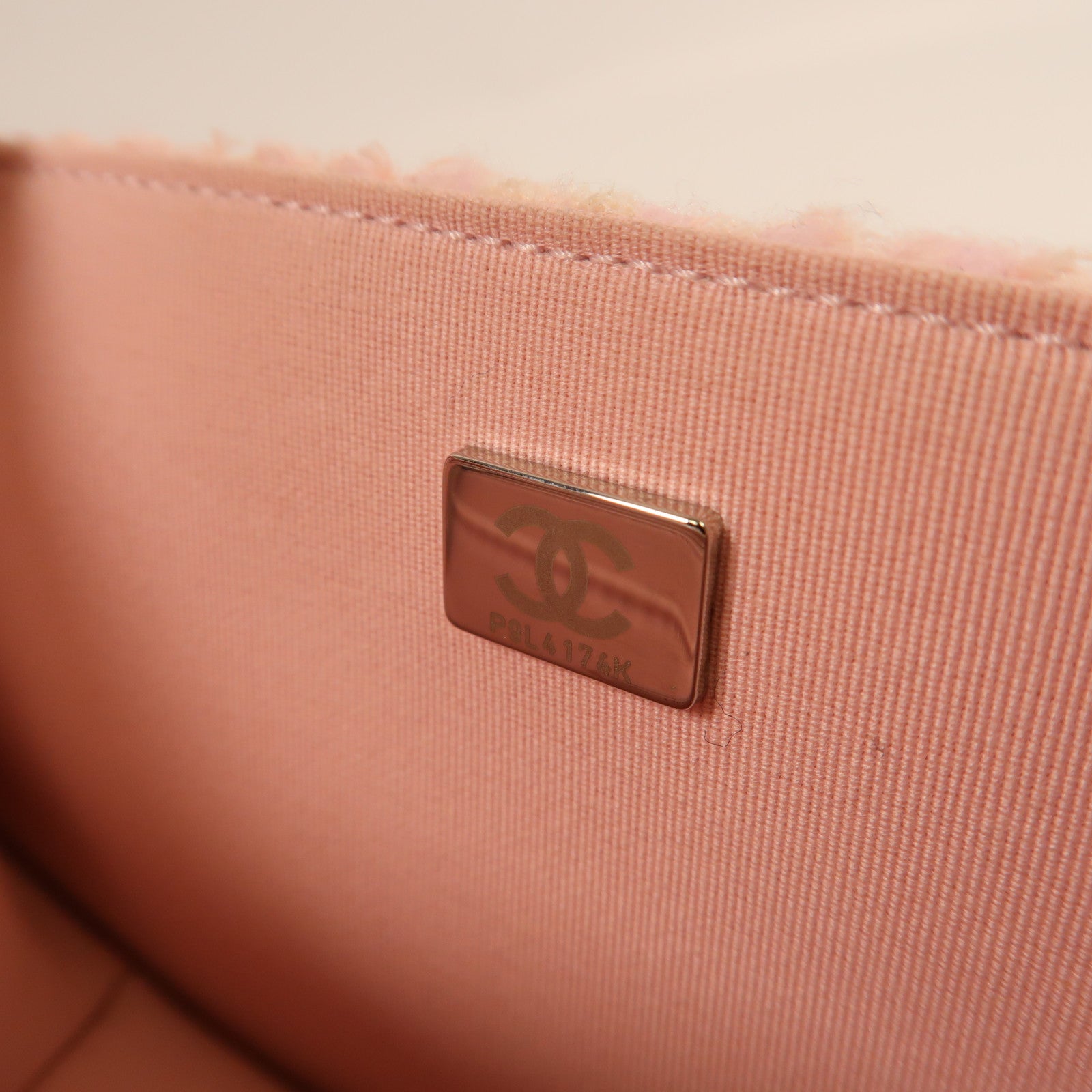 CHANEL 斜紋軟呢Mini Flap Bag銀扣鏈帶手挽肩背兩用袋