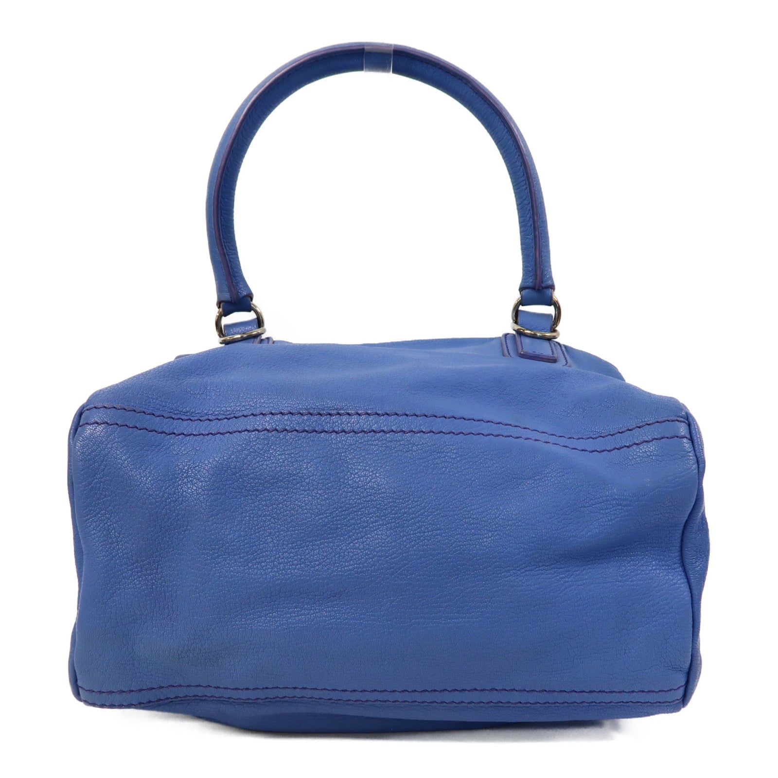 GIVENCHY 【激減優惠】皮革Pandora Shoulder Bag銀扣手挽肩背兩用袋藍色