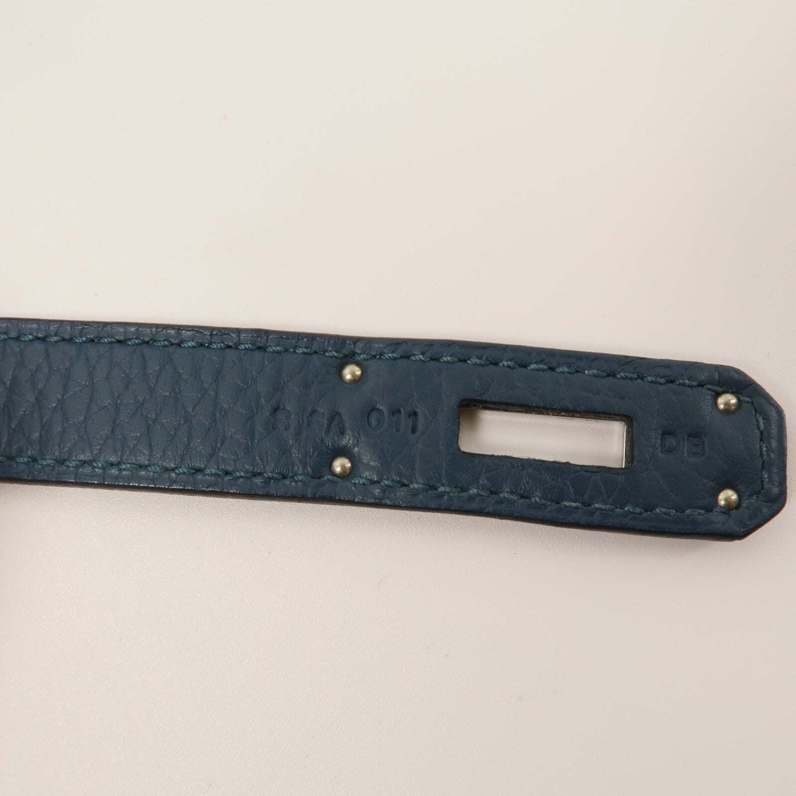 HERMES Clemence皮革Jypsiere 28肩背袋Colvert/Turquoise