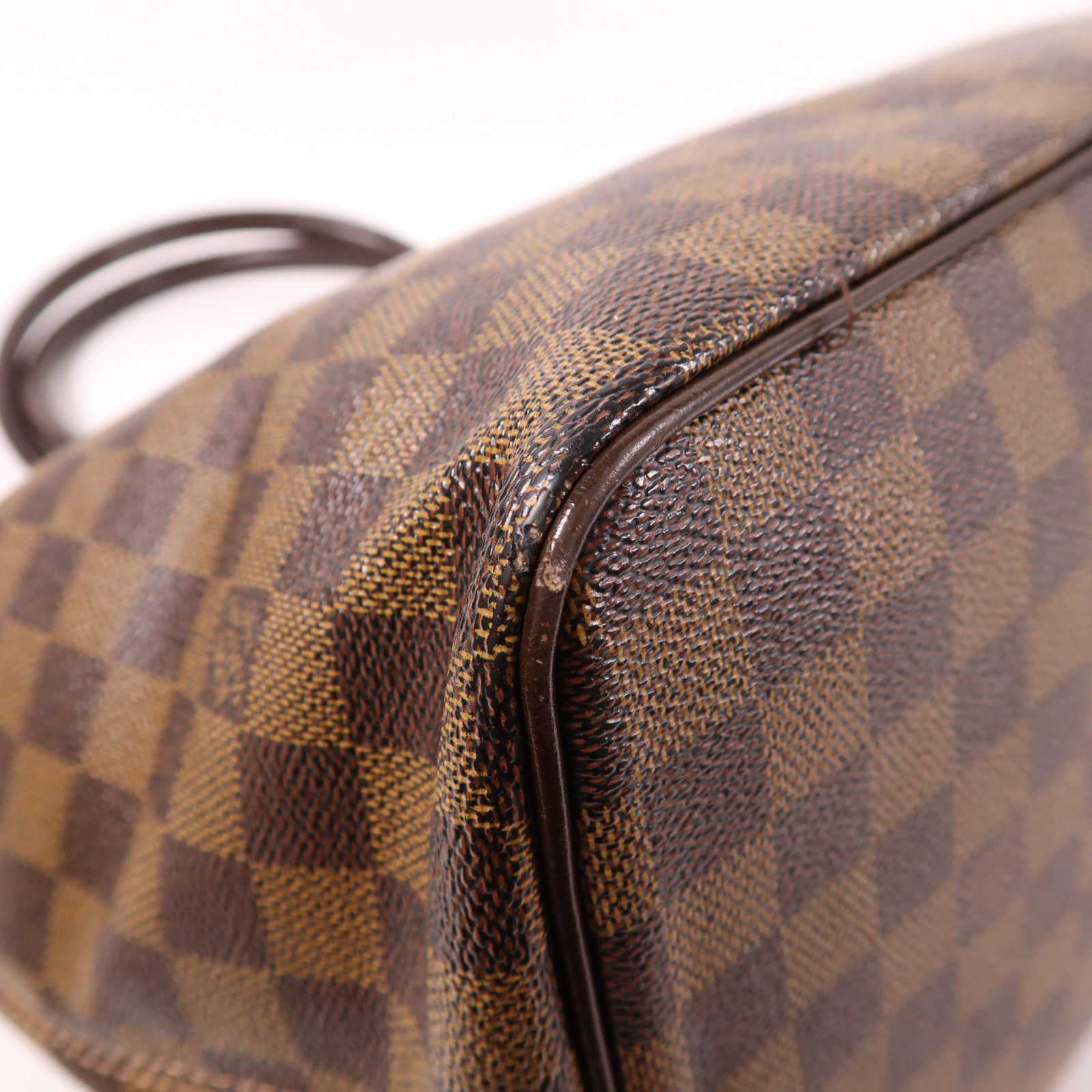 LOUIS VUITTON 【激減優惠】Damier Saleya MM金扣肩背袋/手挽袋棕色