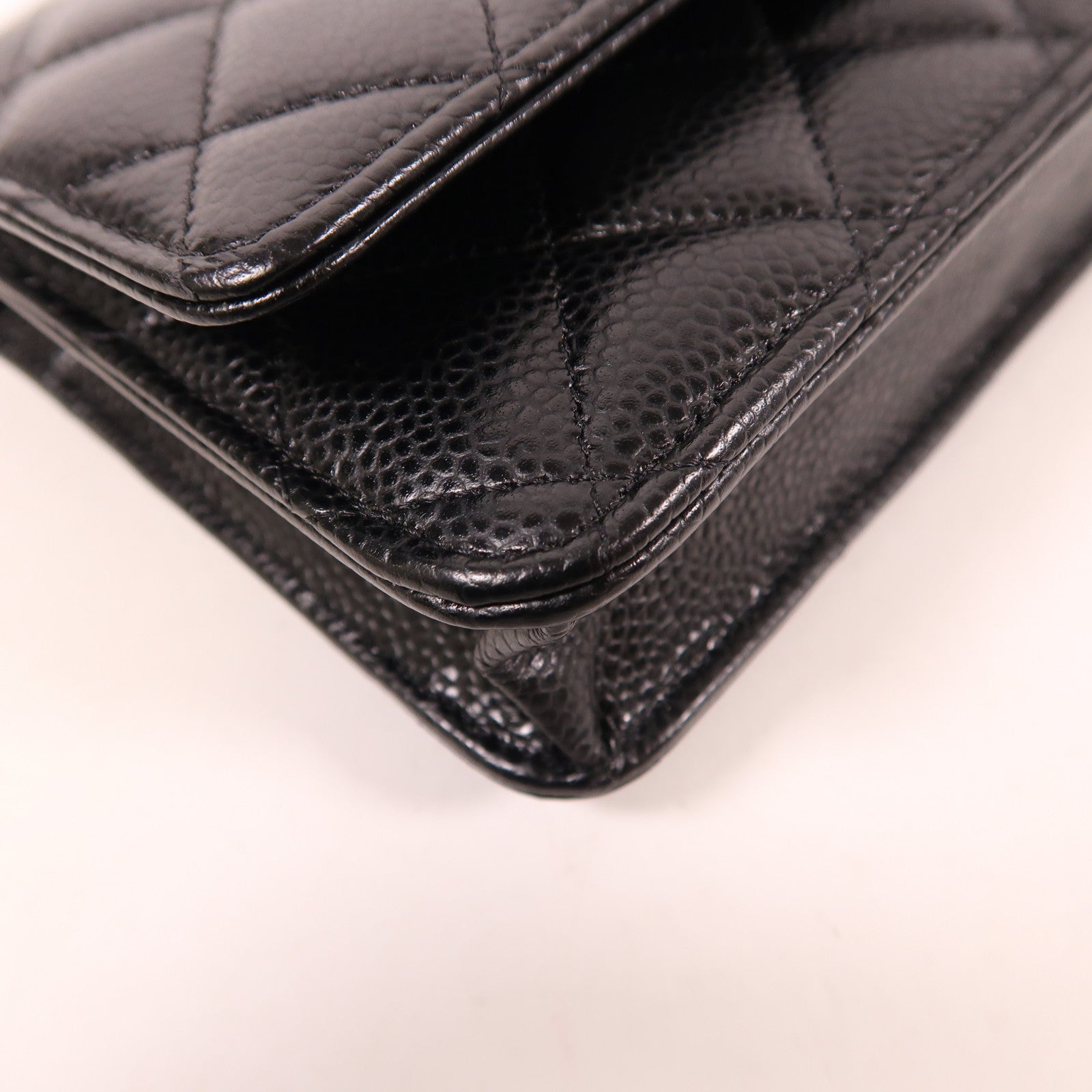 CHANEL 牛皮皮革WOC Wallet On Chain金扣鏈帶肩背袋