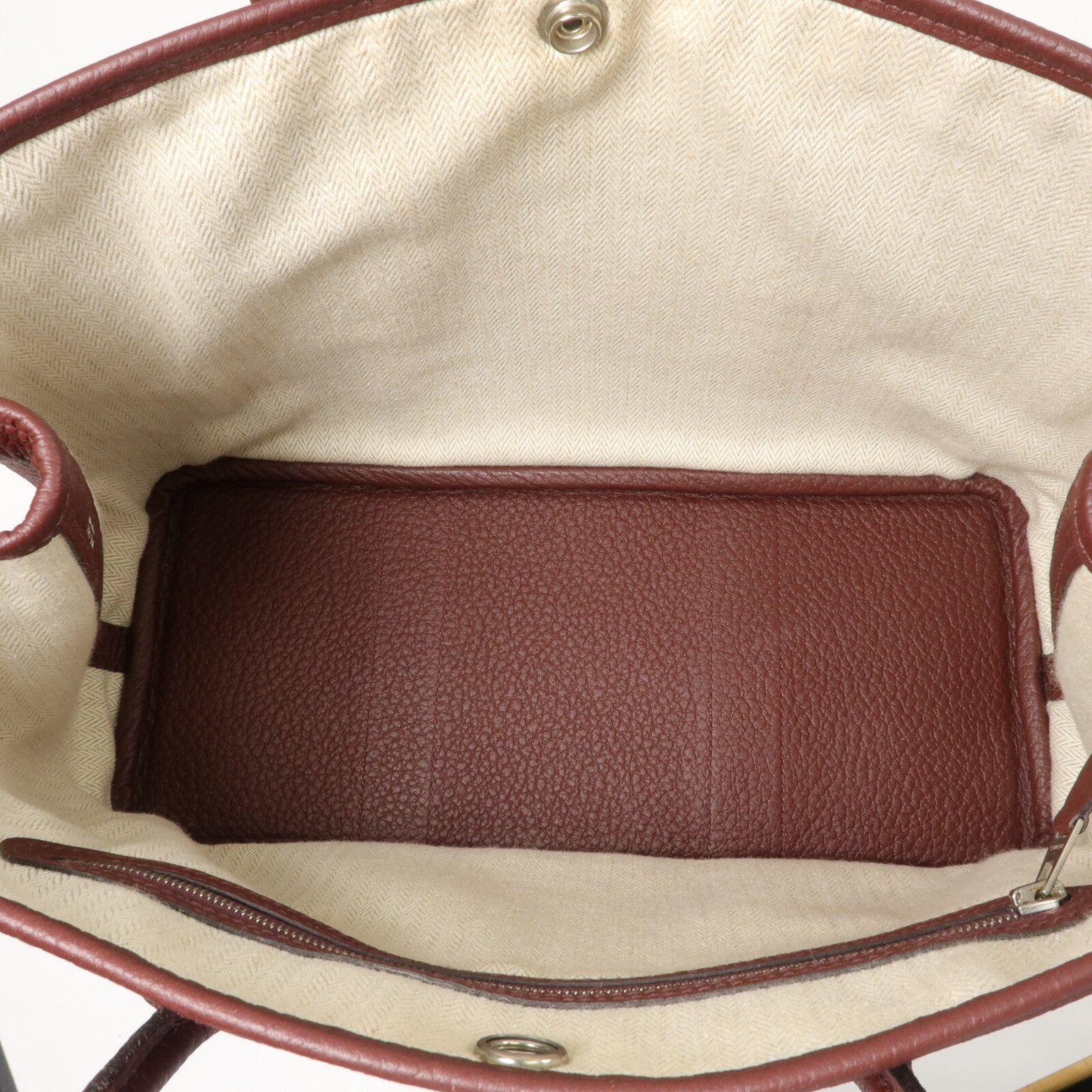 HERMES Country皮革Garden Party TPM手挽袋Bordeaux
