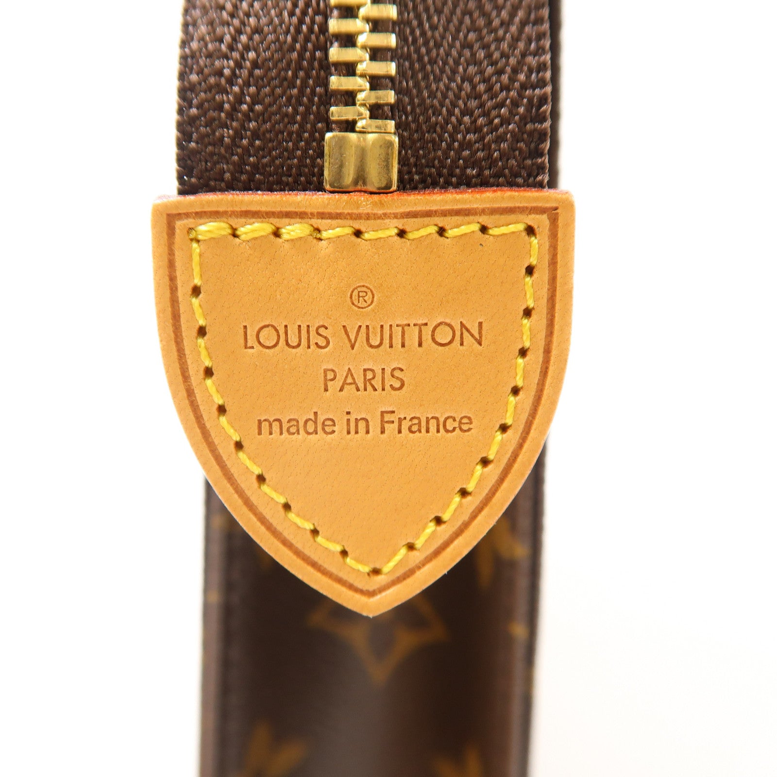 LOUIS VUITTON Monogram Toiletry Pouch金扣手拿包啡色