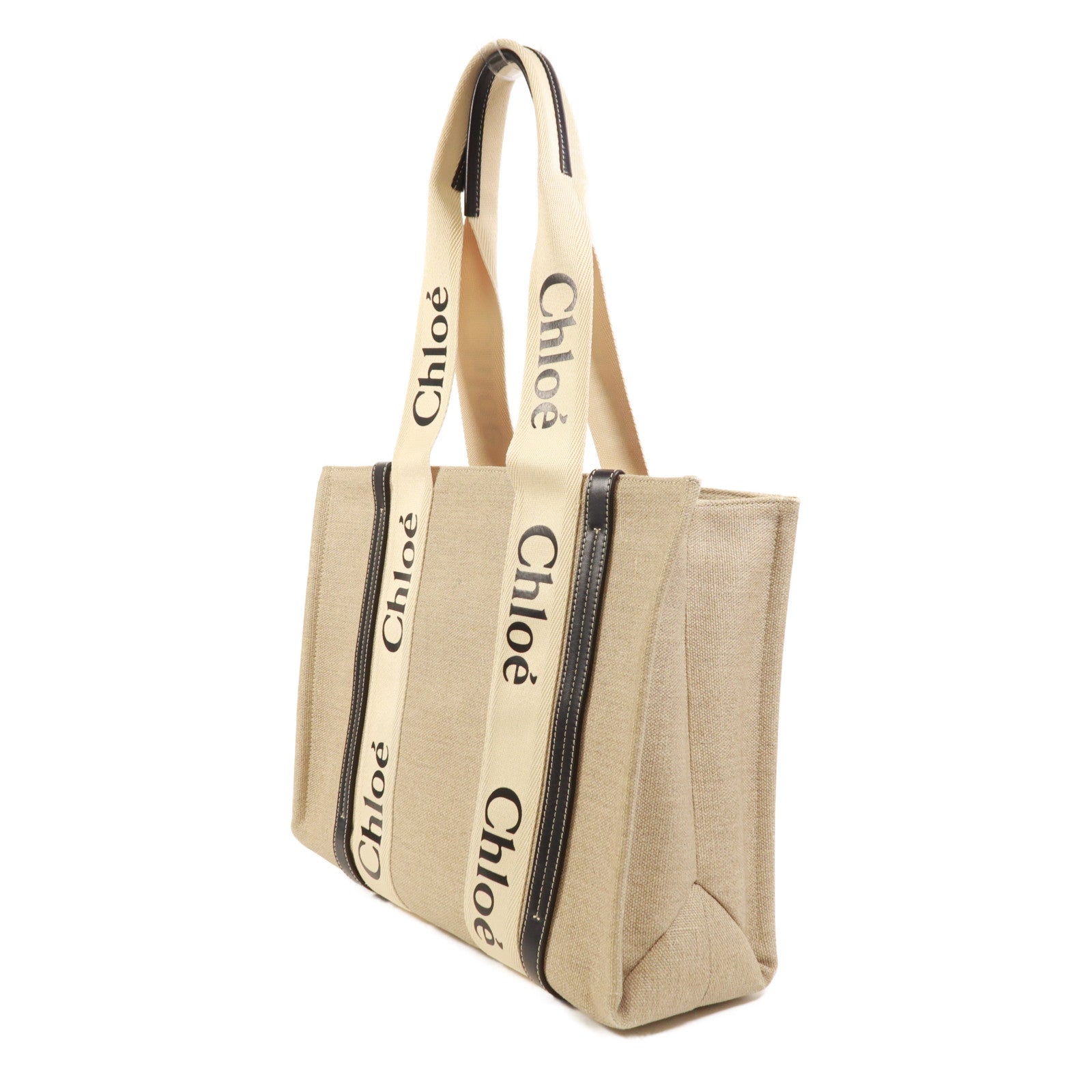 Chloe 帆布Woody Tote Medium肩背袋