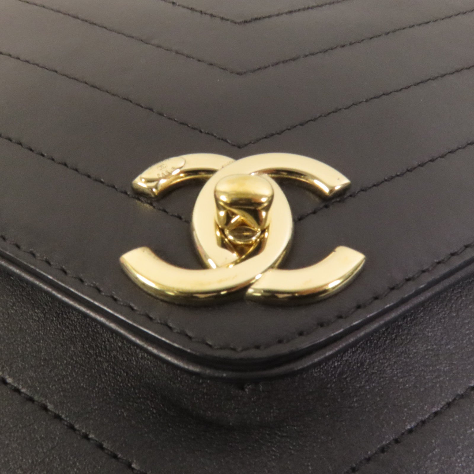CHANEL 【激減優惠】牛皮皮革Chain Shoulder金扣手挽肩背兩用袋
