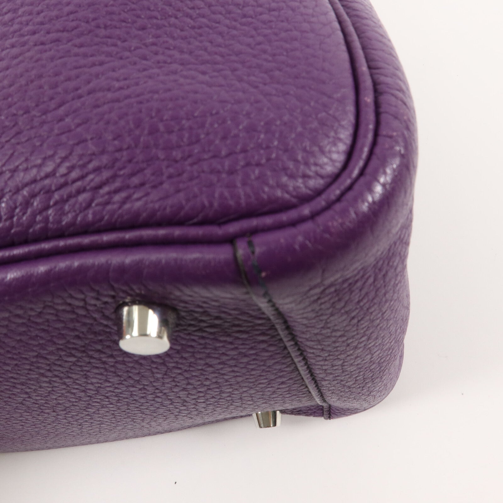HERMES Clemence皮革Lindy 30手挽肩背兩用袋Ultraviolet/Bleu Obs