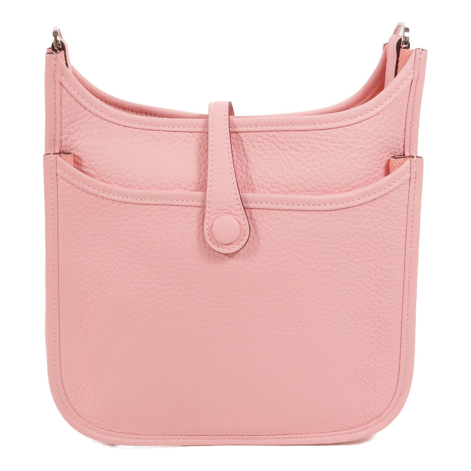 HERMES Clemence皮革Evelyne 23肩背袋Rose Sakura