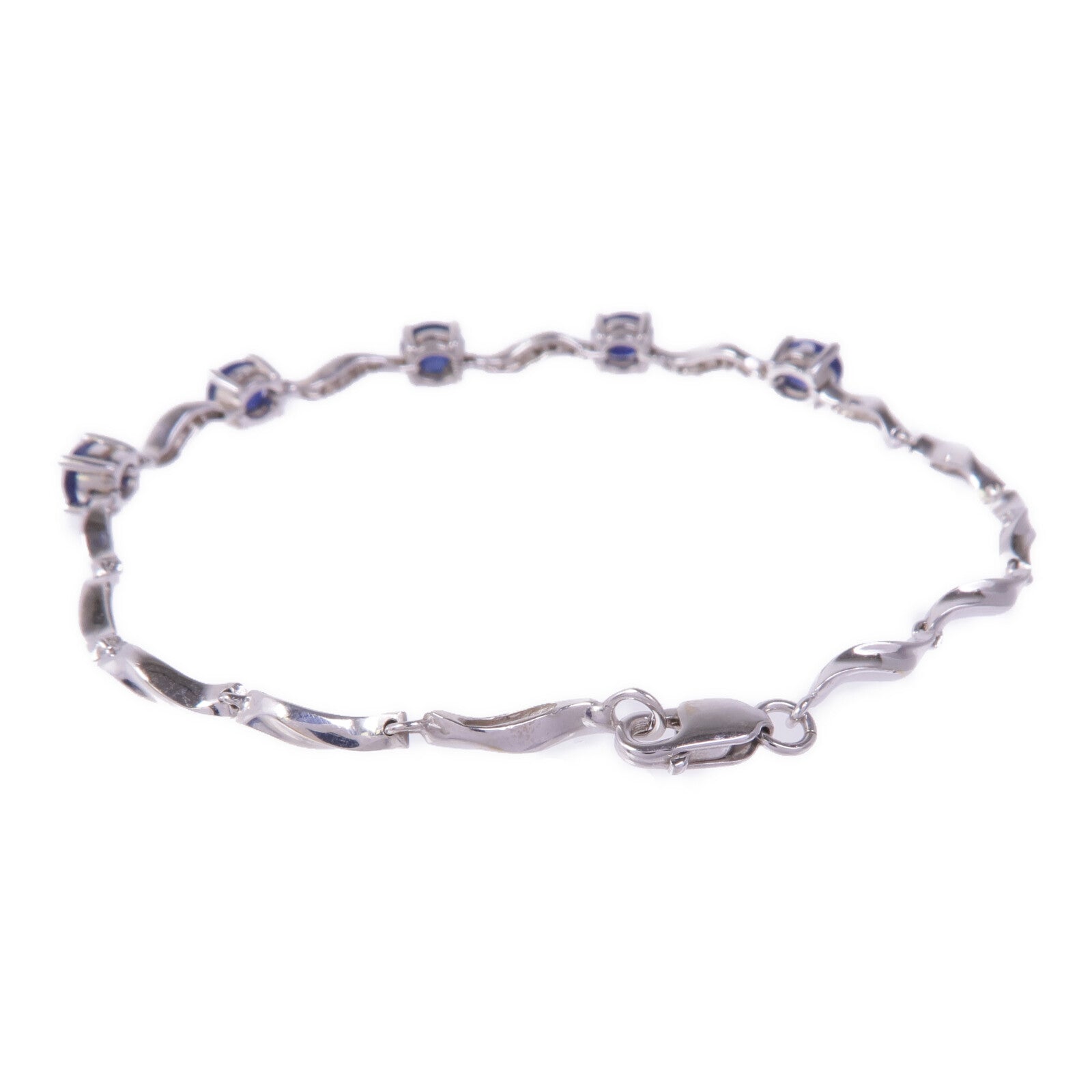 JEWELRY 18K白金Sapphire Diamond Bracelet藍寶石/鑽石手鏈