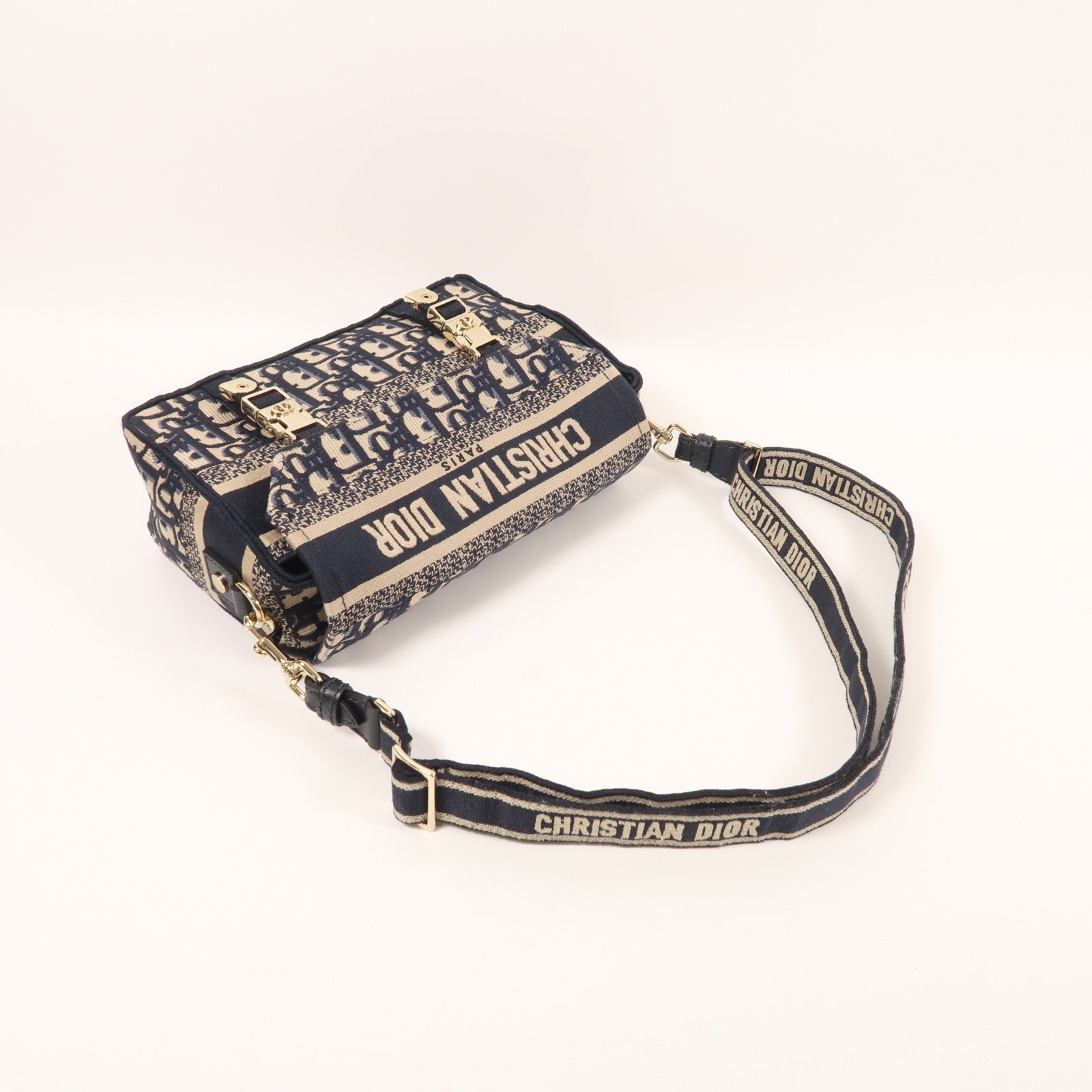Dior 帆布Diorcamp金扣肩背袋