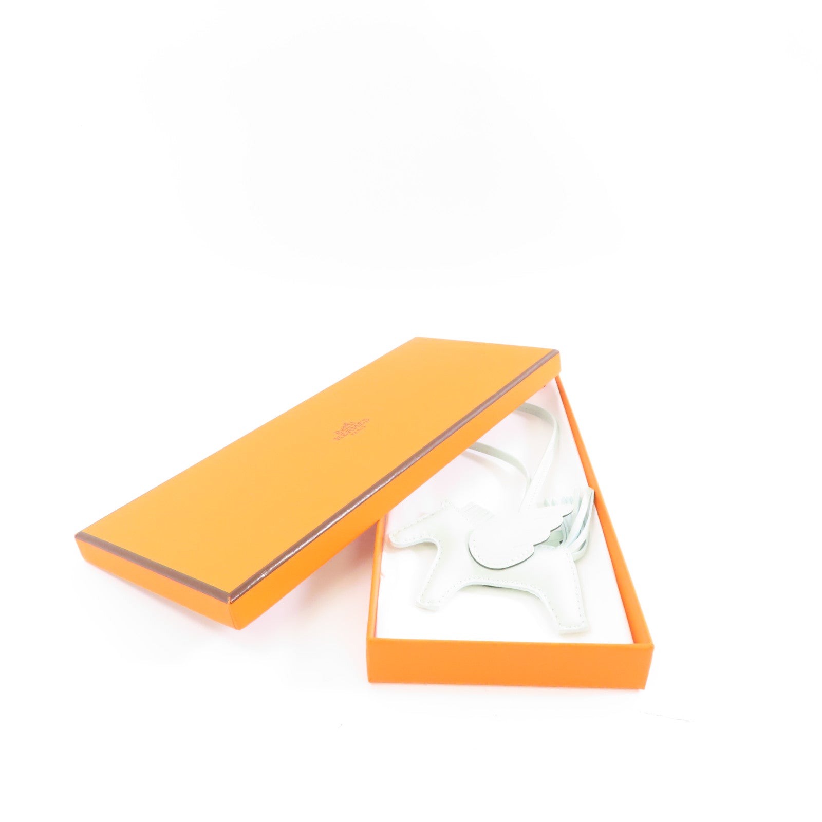 HERMES Swift皮革Rodeo Pegase PM掛飾淺綠色