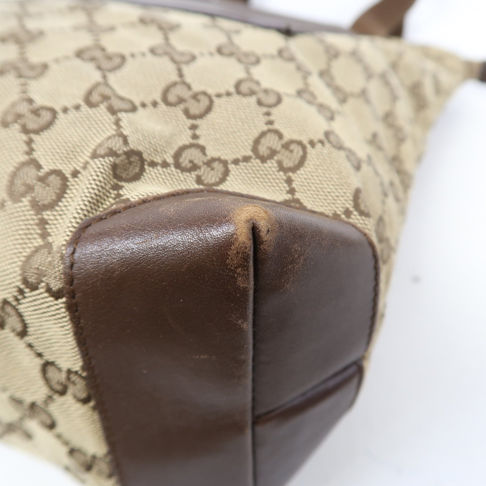 GUCCI 帆布Tote Bag肩背袋啡色