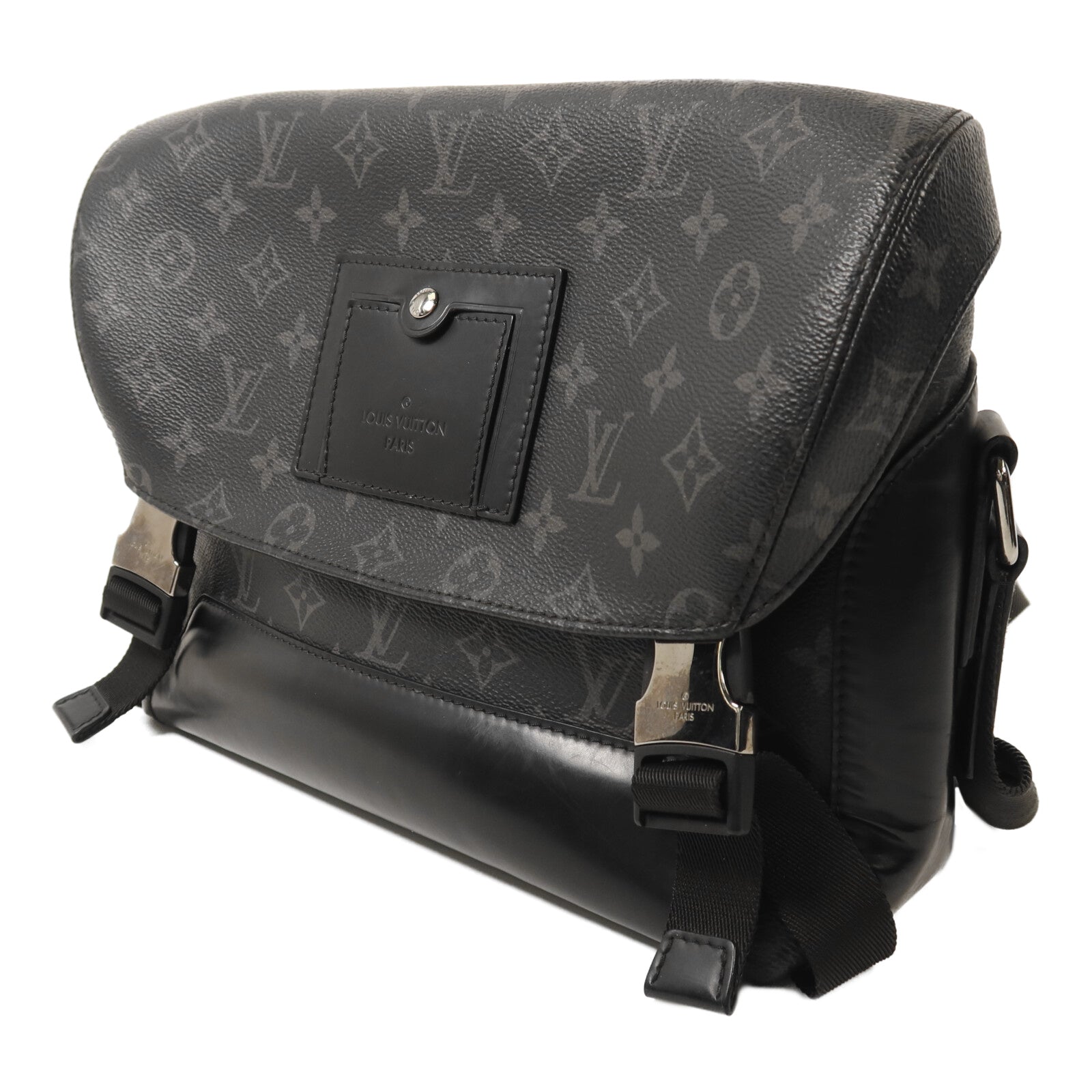LOUIS VUITTON Monogram Eclipse Messenger PM Voyager肩背袋