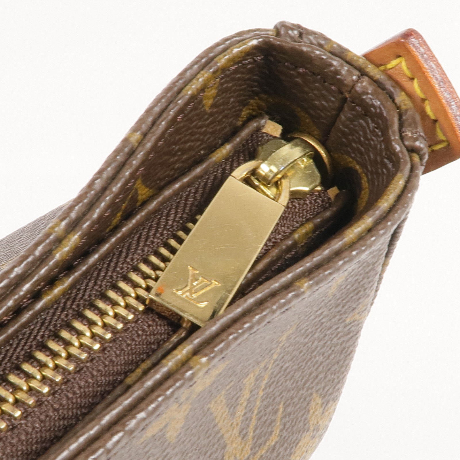 LOUIS VUITTON Monogram Looping MM金扣肩背袋棕色