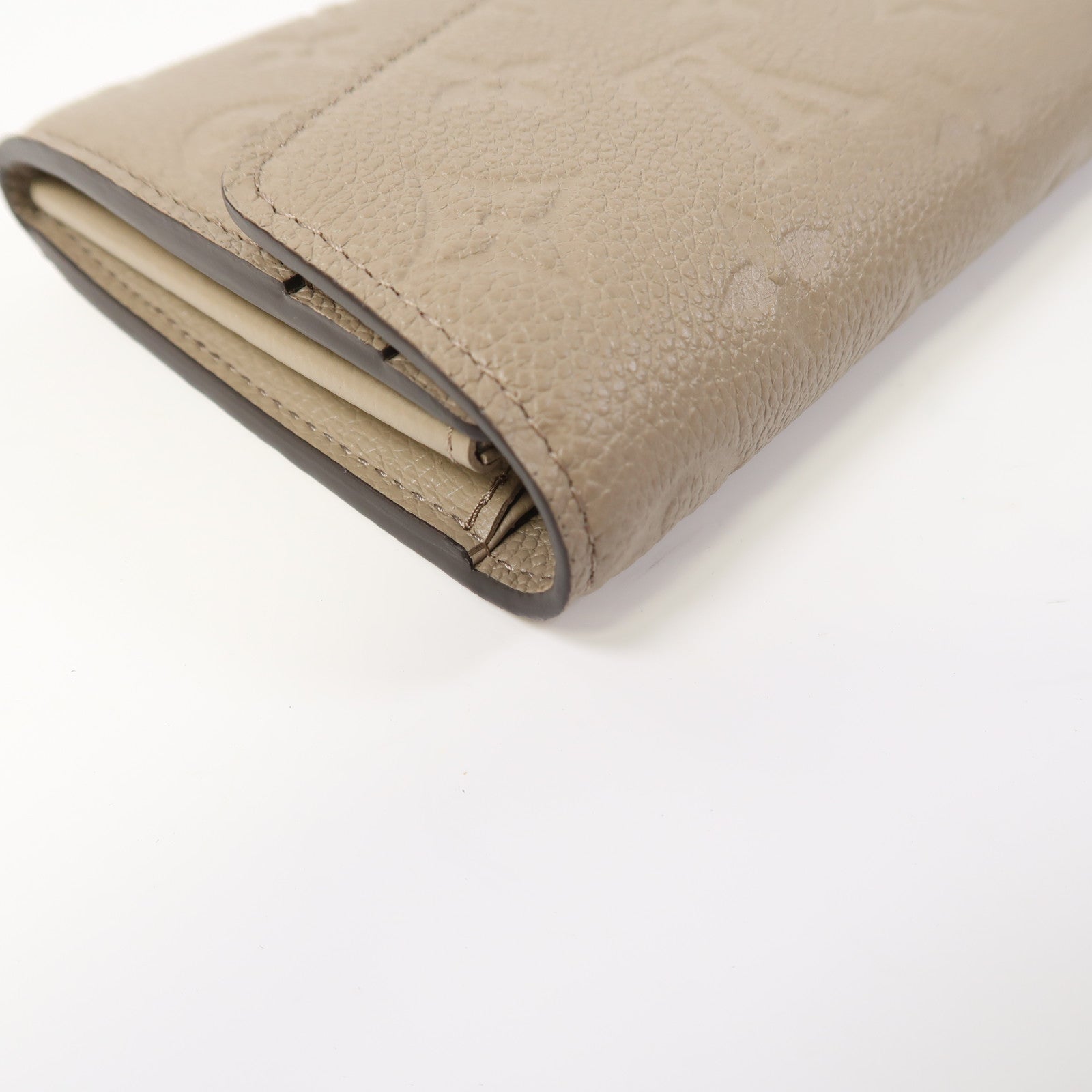 LOUIS VUITTON Monogram Empreinte Sarah金扣長錢包斑鳩灰色