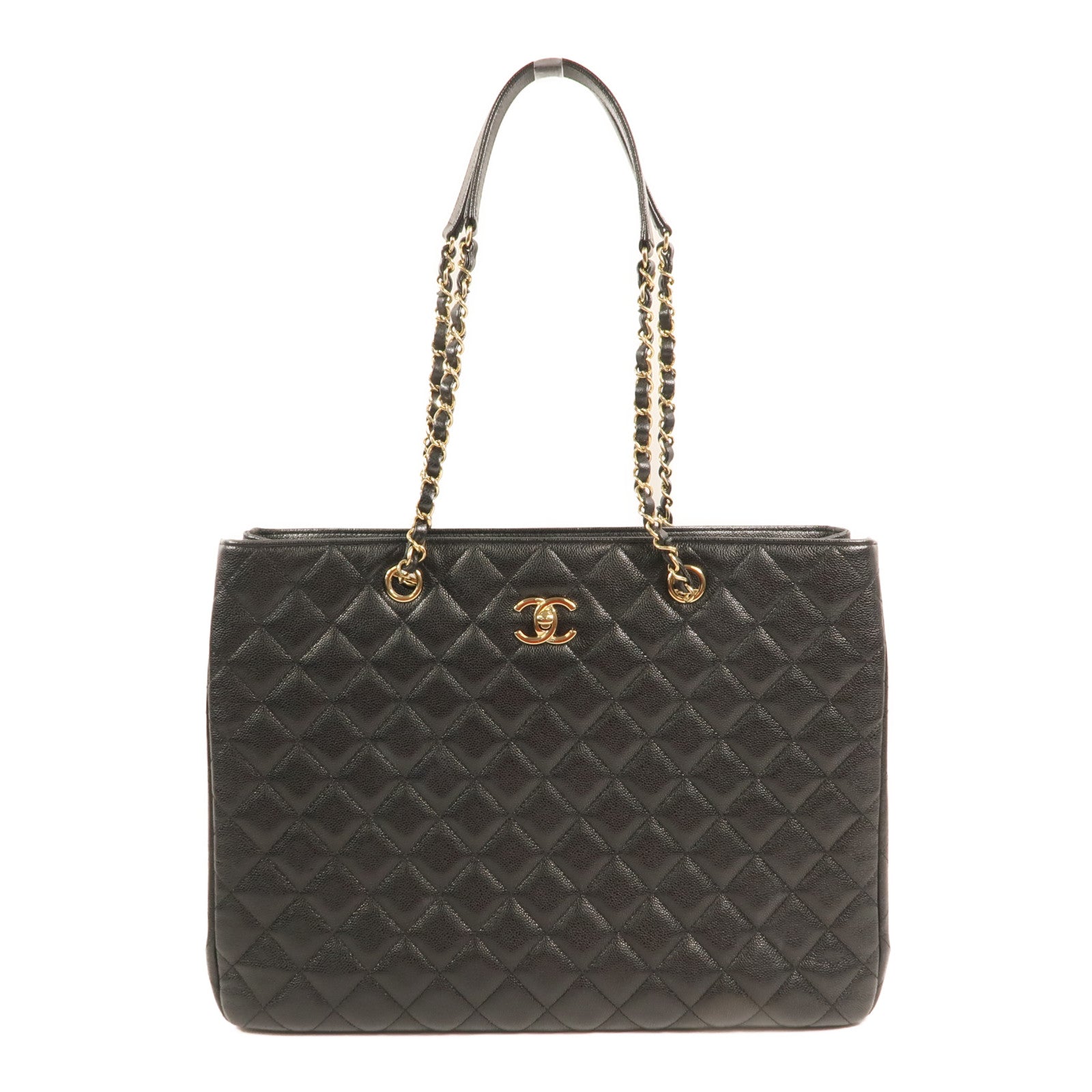 CHANEL 牛皮皮革Shoulder Bag金扣鏈帶肩背袋