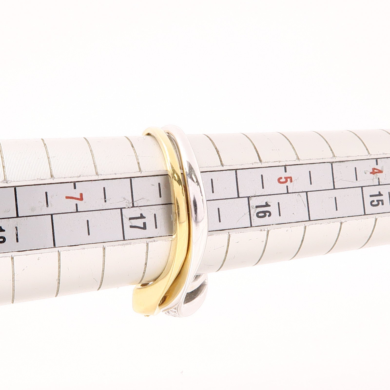 MIKIMOTO PT900鉑金/18K黃金Diamond Rings 0.09ct/0.09ct鑽石戒指US#6
