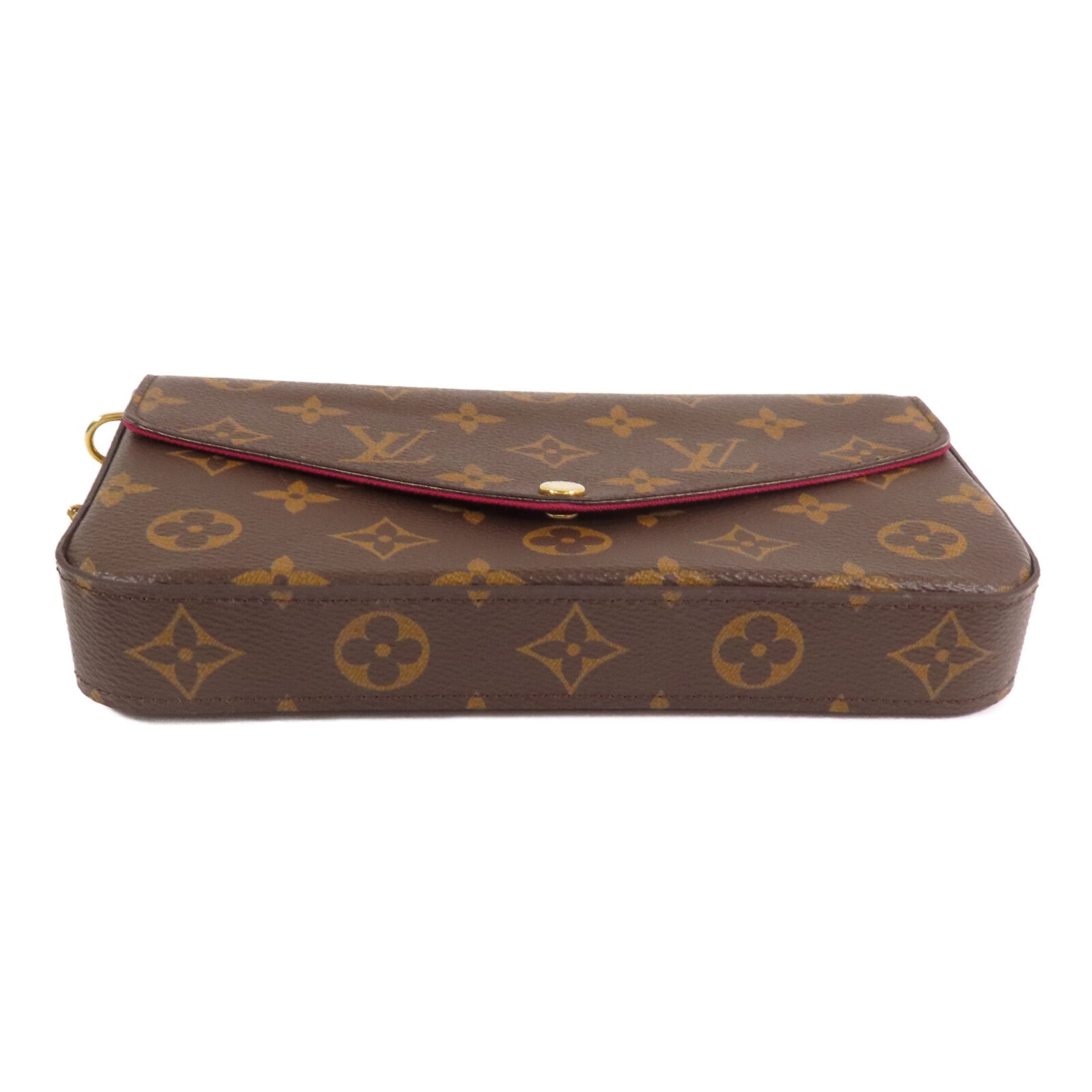 LOUIS VUITTON Monogram Felicie Pochette金扣鏈帶肩背袋