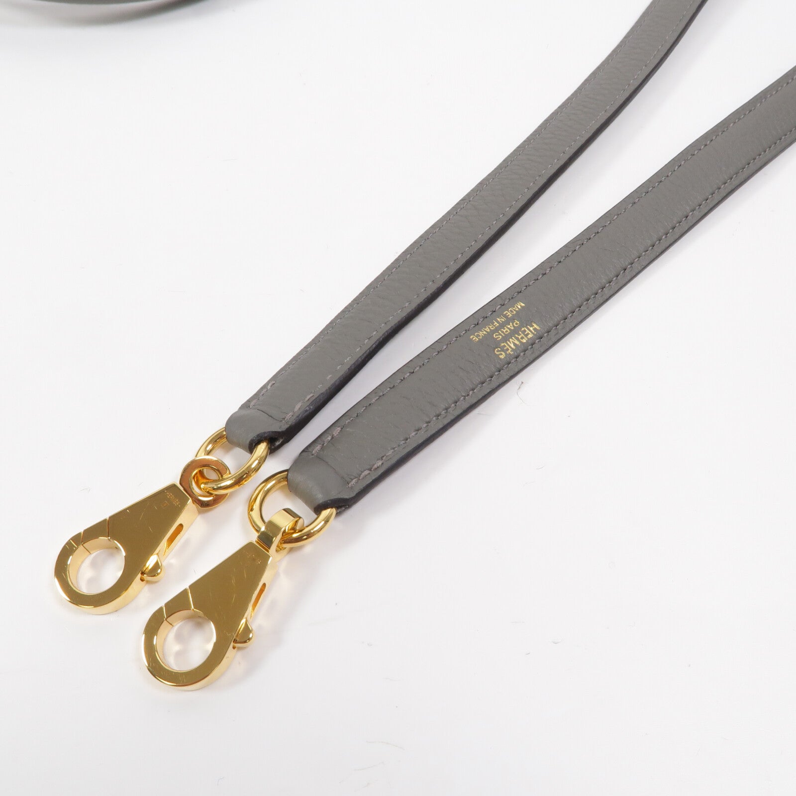 HERMES Clemence皮革Kelly 28手挽肩背兩用袋Gris Meyer