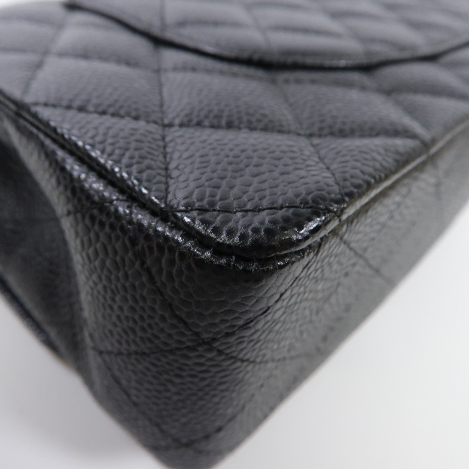 CHANEL CC SHW Classic 25 Chain Shoulder Bag Calfskin Leather Black