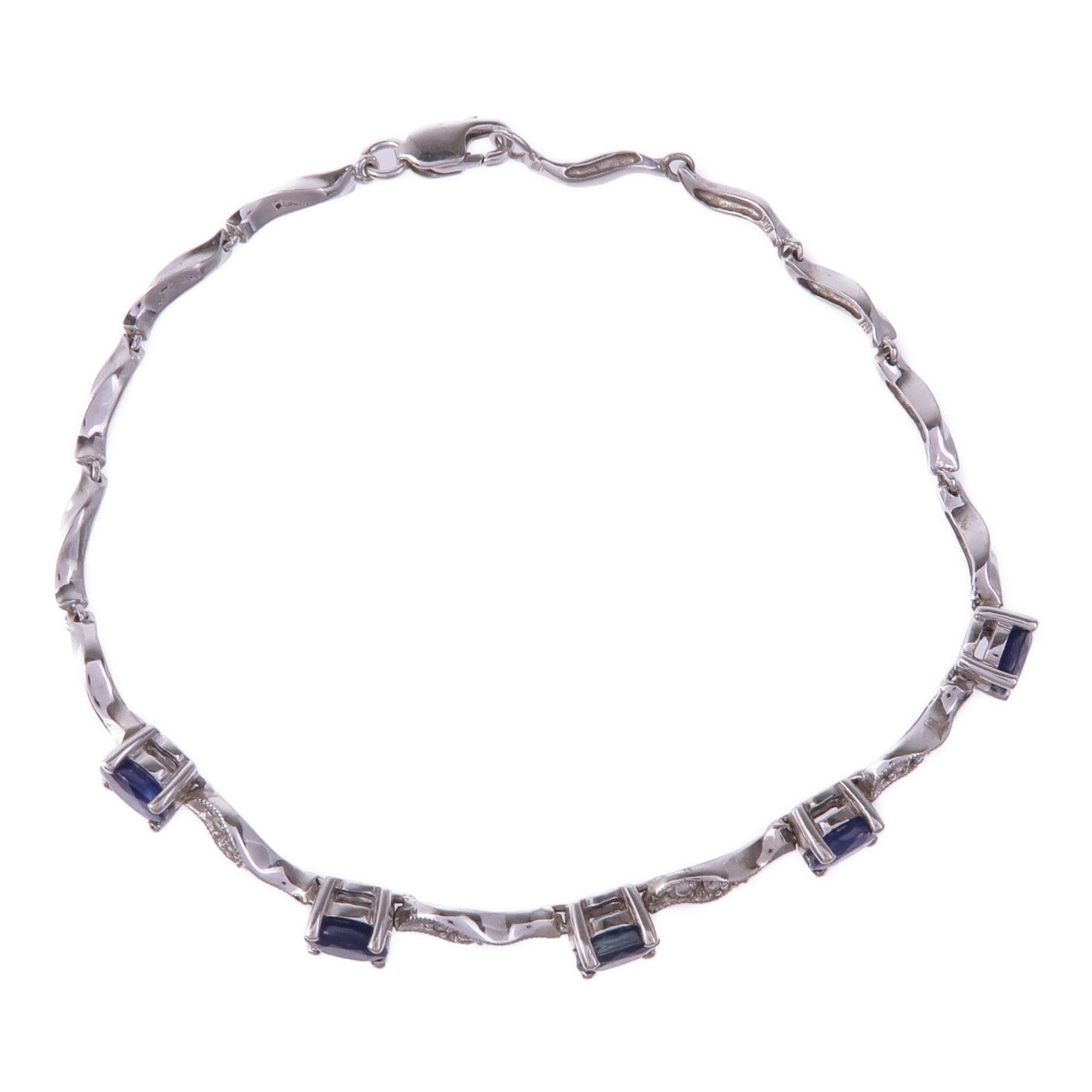 JEWELRY 18K白金Sapphire Diamond Bracelet藍寶石/鑽石手鏈