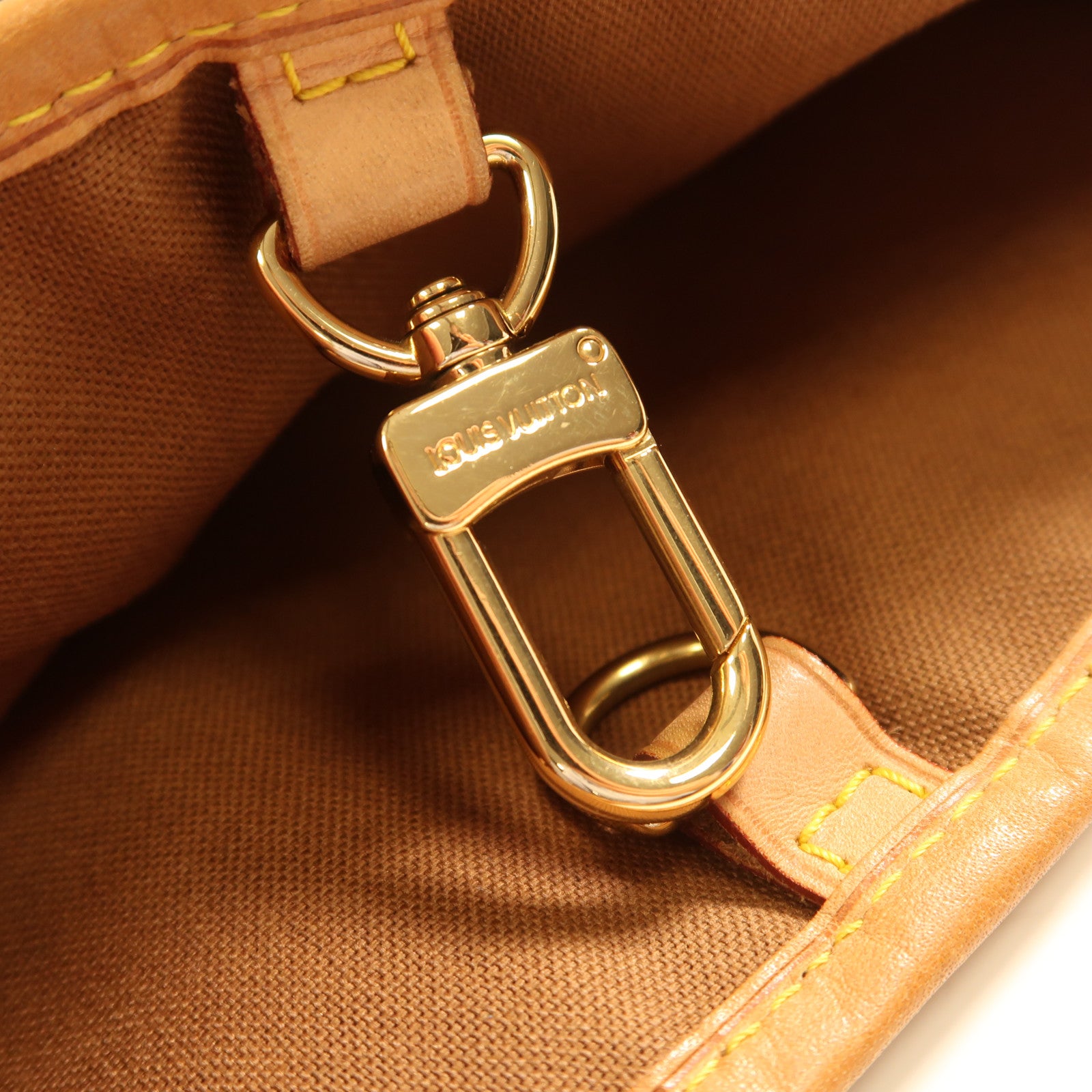 LOUIS VUITTON Monogram Batignolles Horizontal金扣肩背袋棕色