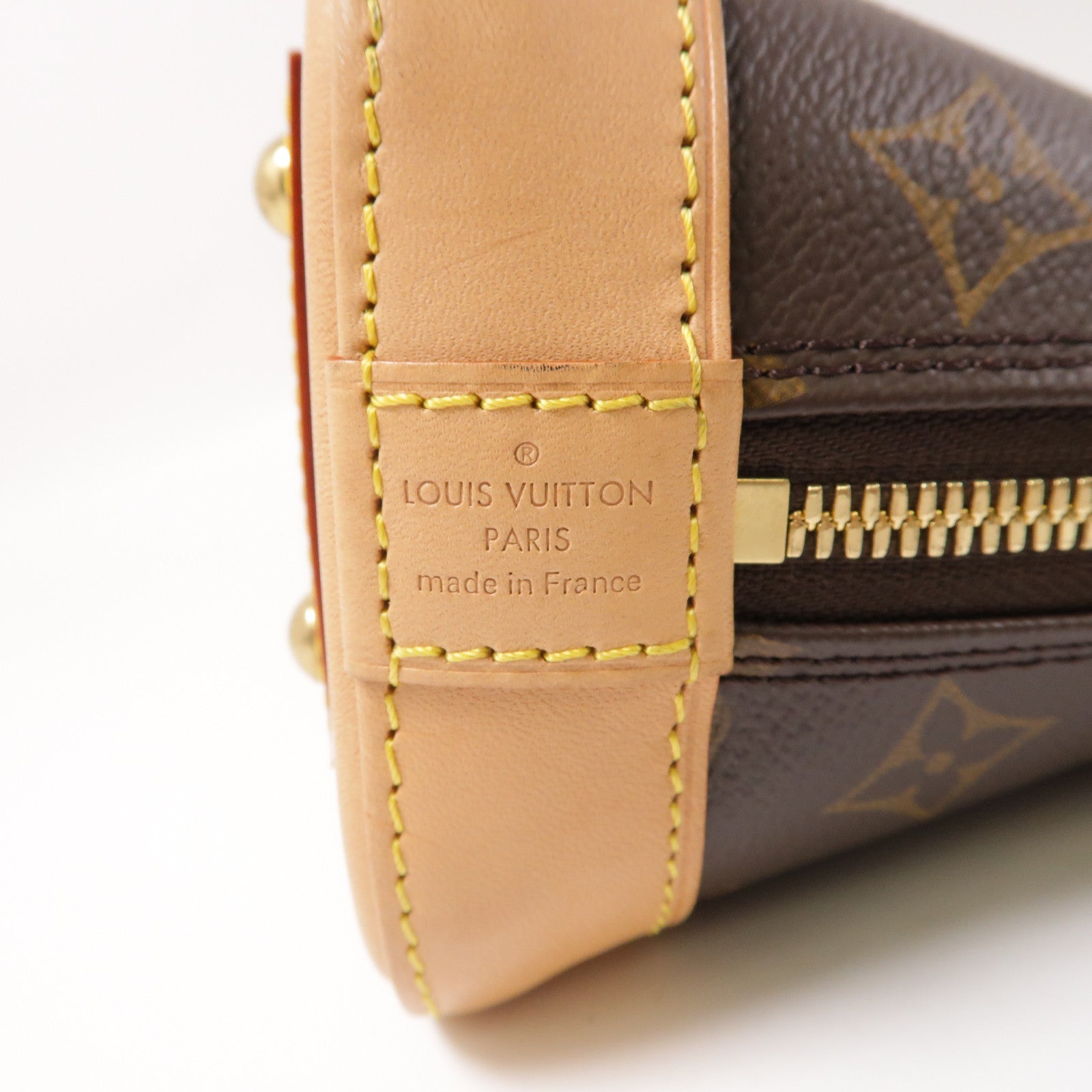 LOUIS VUITTON Monogram Alma BB金扣手挽肩背兩用袋啡色