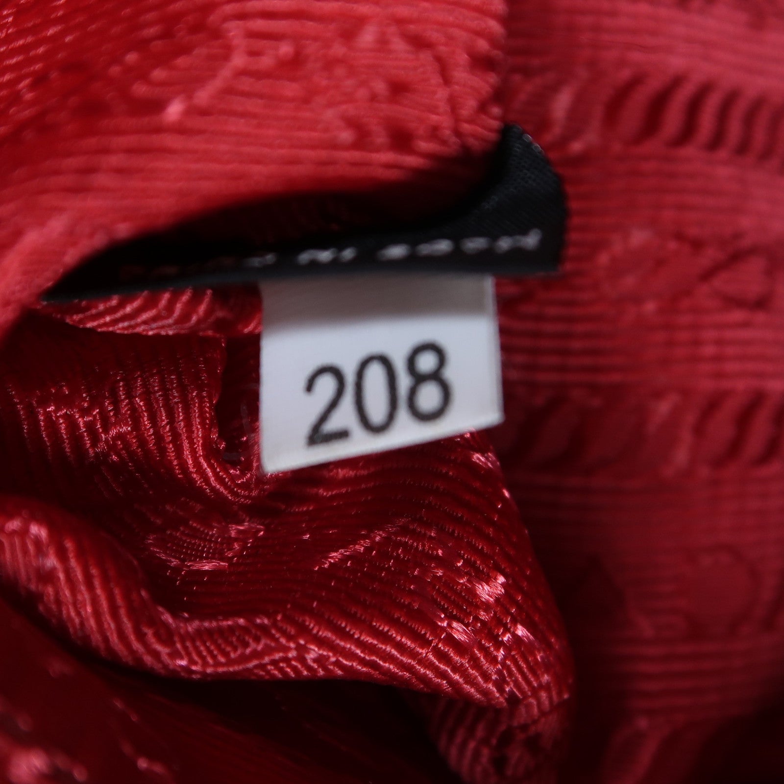 PRADA 牛皮皮革2 Way Shoulder金扣手挽肩背兩用袋紅色